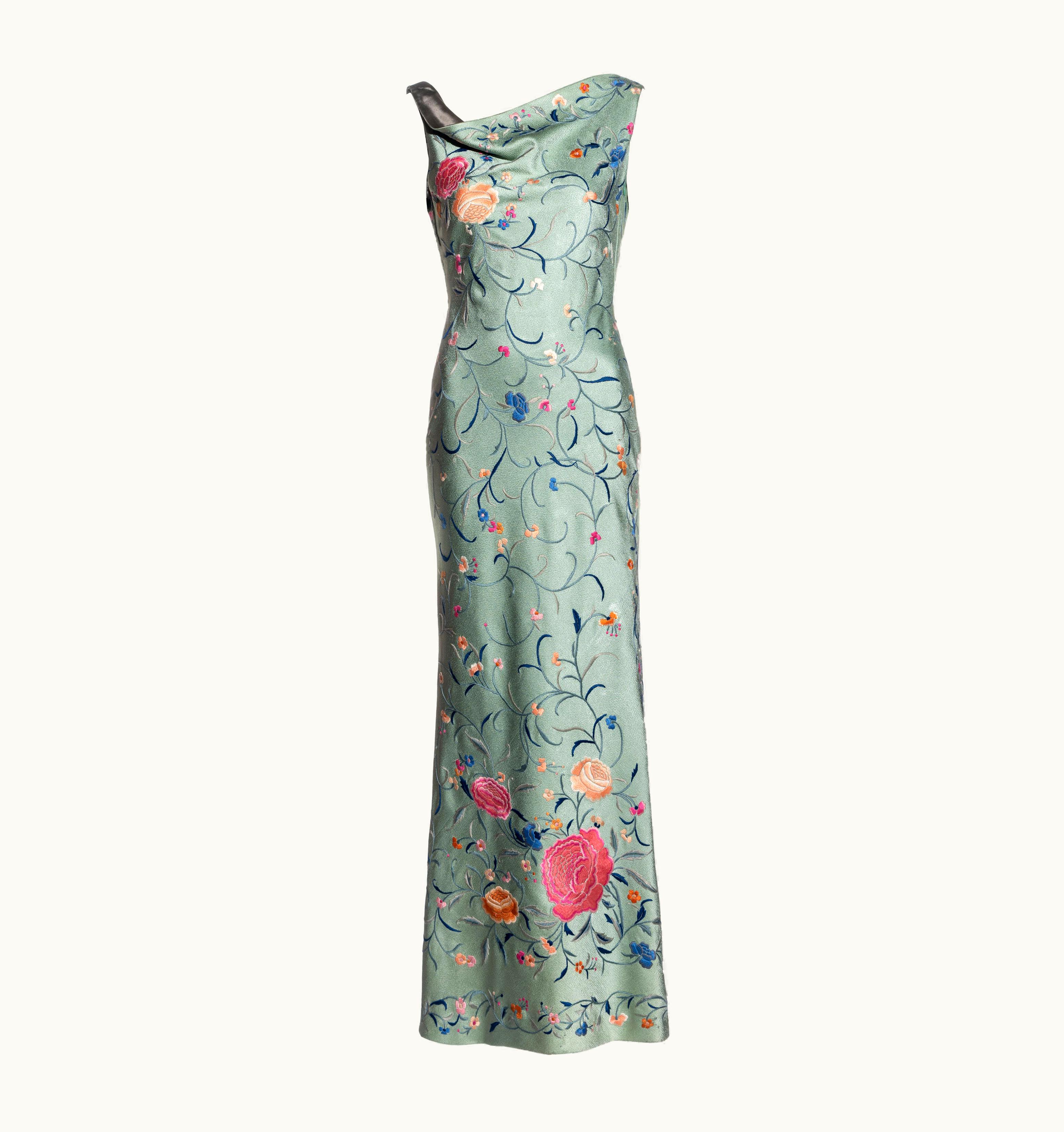 Dior Christian Dior By John Galliano Floral Embroidered Silk Evening Dress, AW 1997