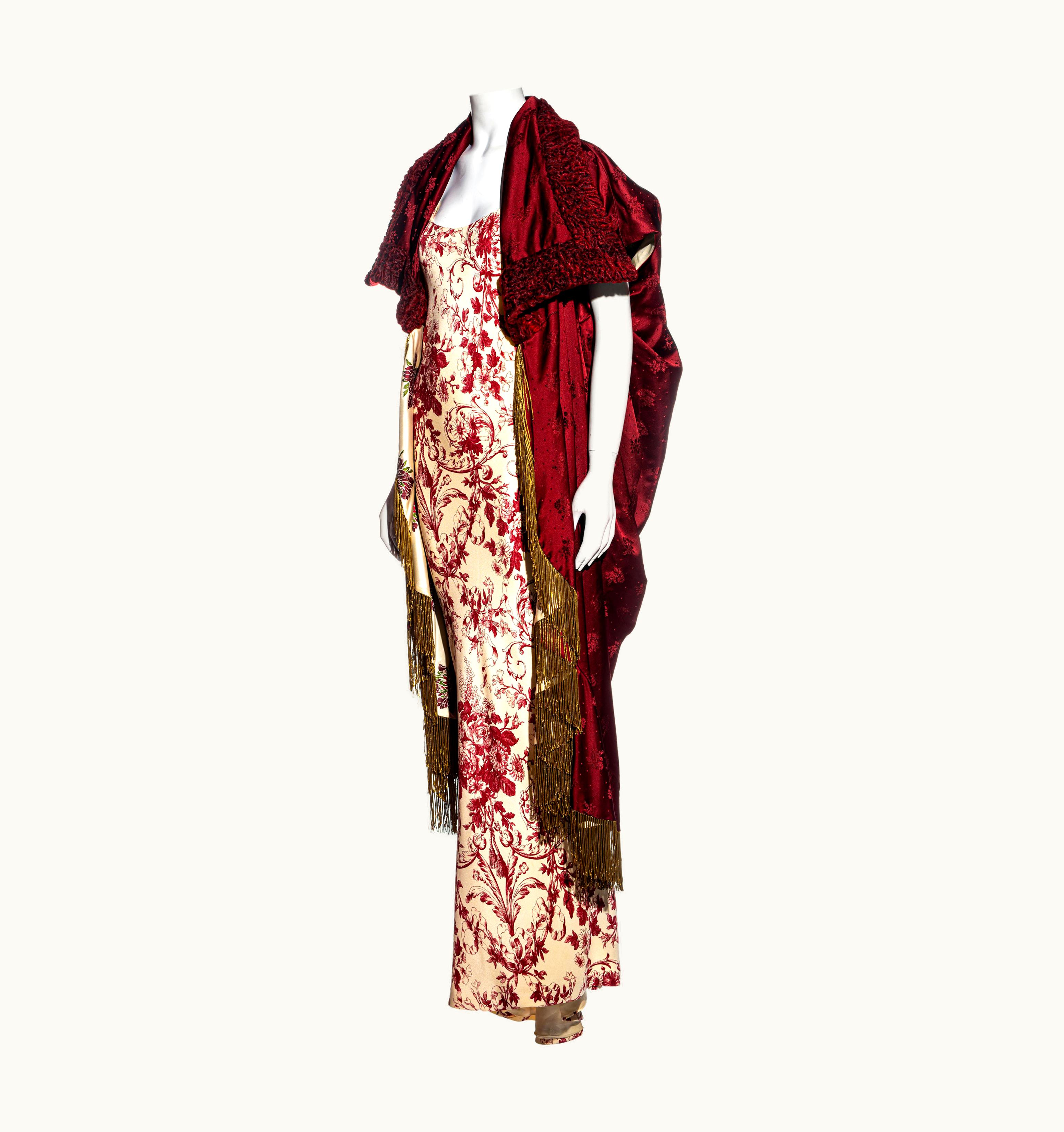 Dior Christian Dior By John Galliano Silk Evening Dress And Cocoon Coat Set, S/S 1998