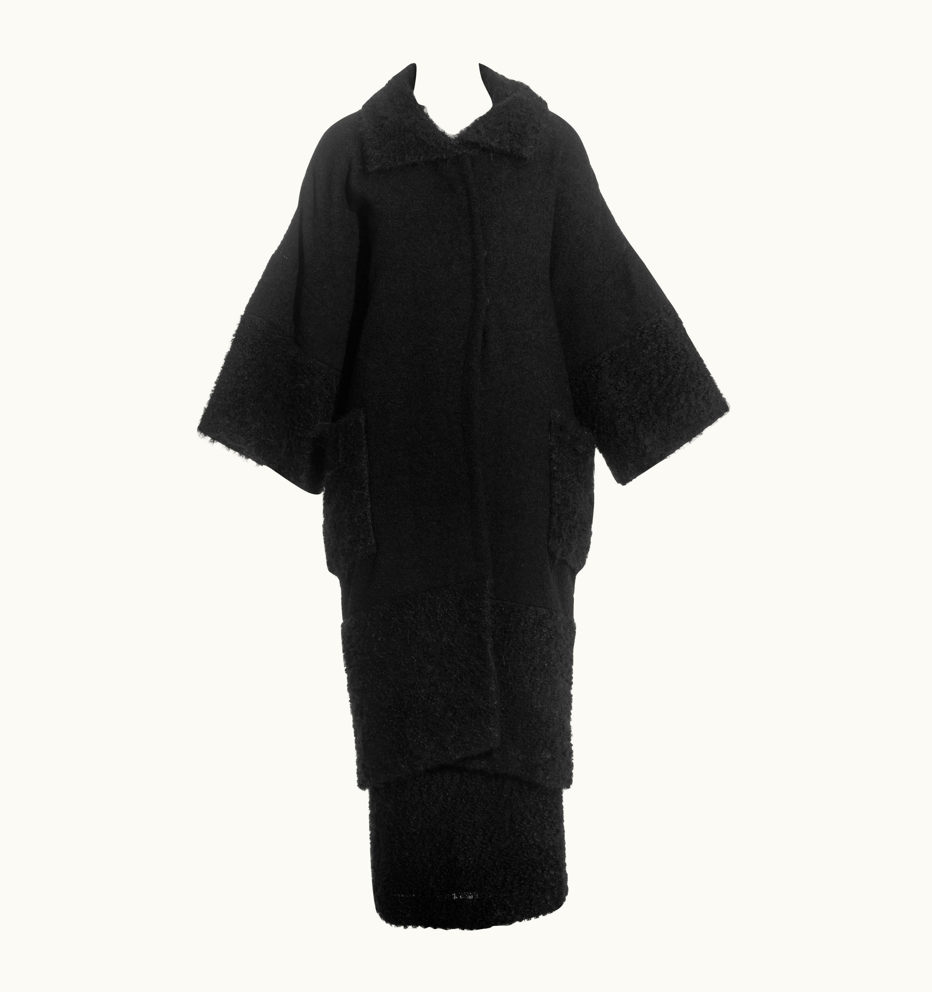 Dior Christian Dior Black Bouclé Wool And Mohair Skirt Suit, AW 1999