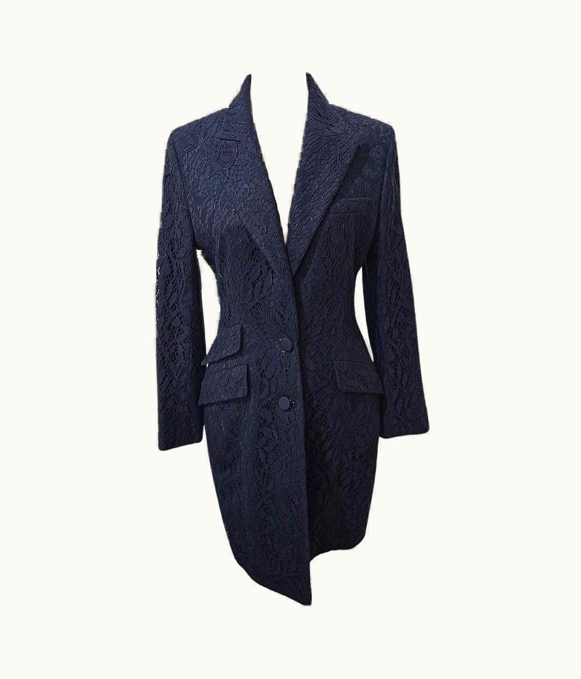Dior Christian Dior Blue Lace Overcoat S/S