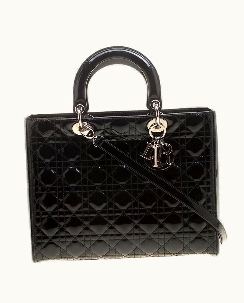 Dior Dior Black Leather Large Lady Dior Tote UZ0570425