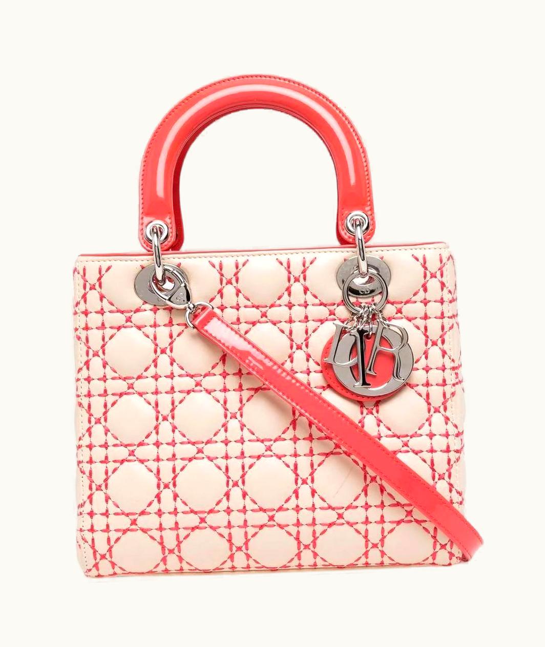 Dior Dior Medium Coral Lady Dior Bag