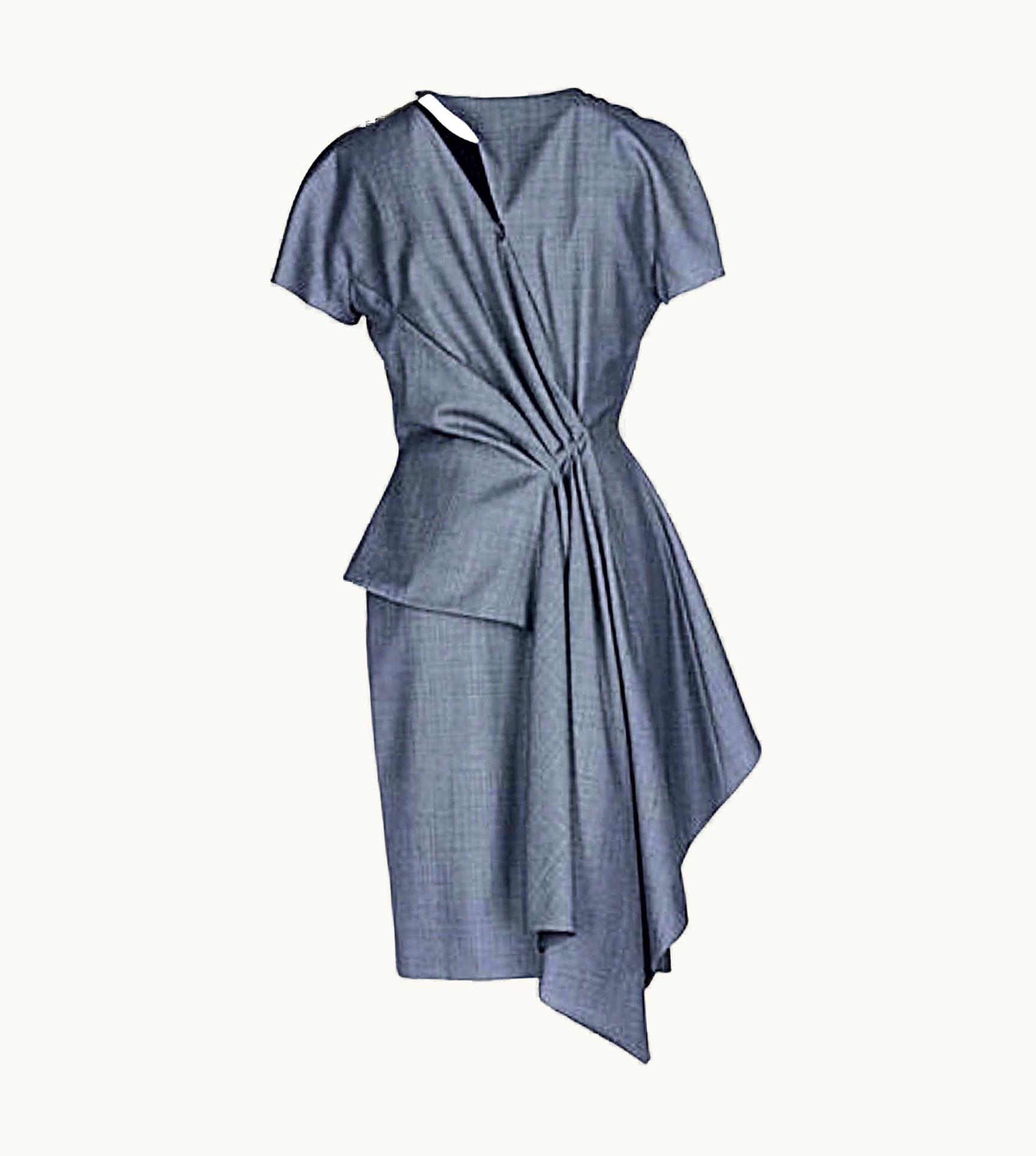 Dior Nwt Christian Dior John Galliano S/S 10 Lightweight Wool Avant Garde Dress