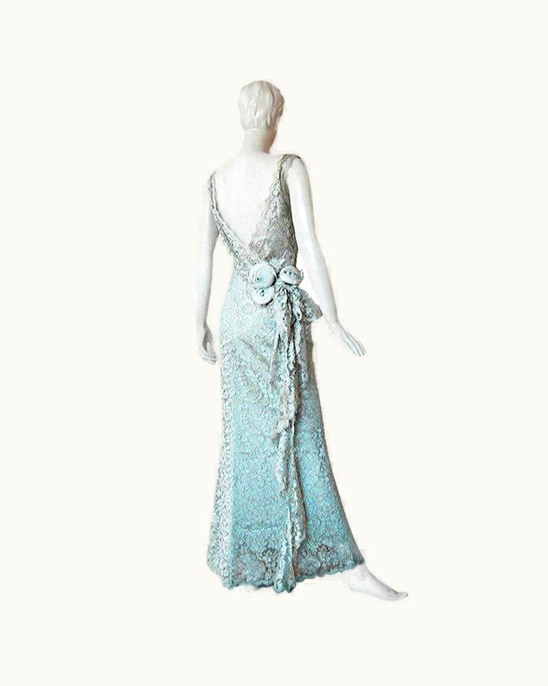 Dior John Galliano Gloriously Gatsby Delightfully Dior Chantilly Lace Evening Dress