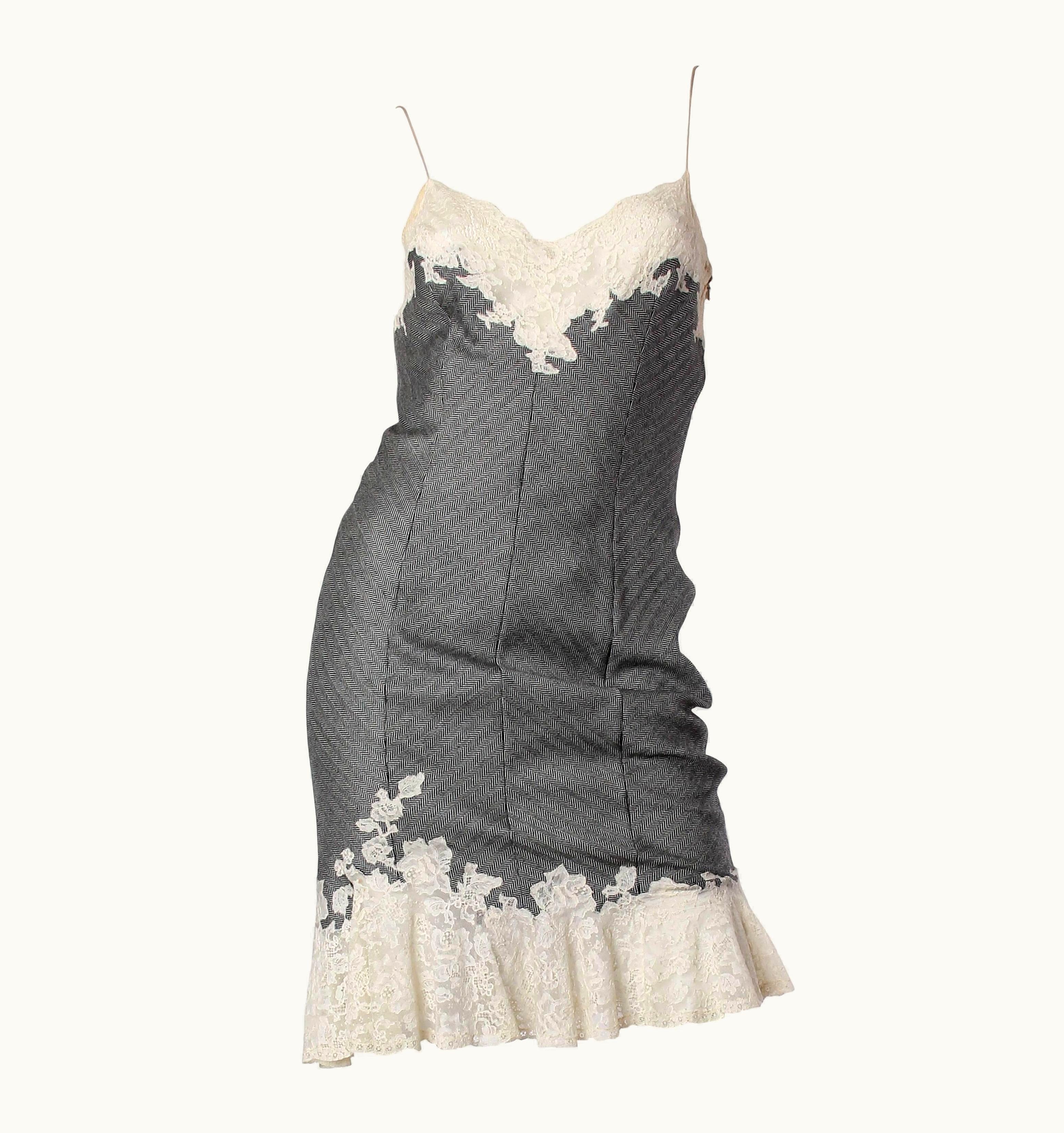 Dior John Galliano For Christian Dior 1998 Bias Cut Lingerie Slip Dress