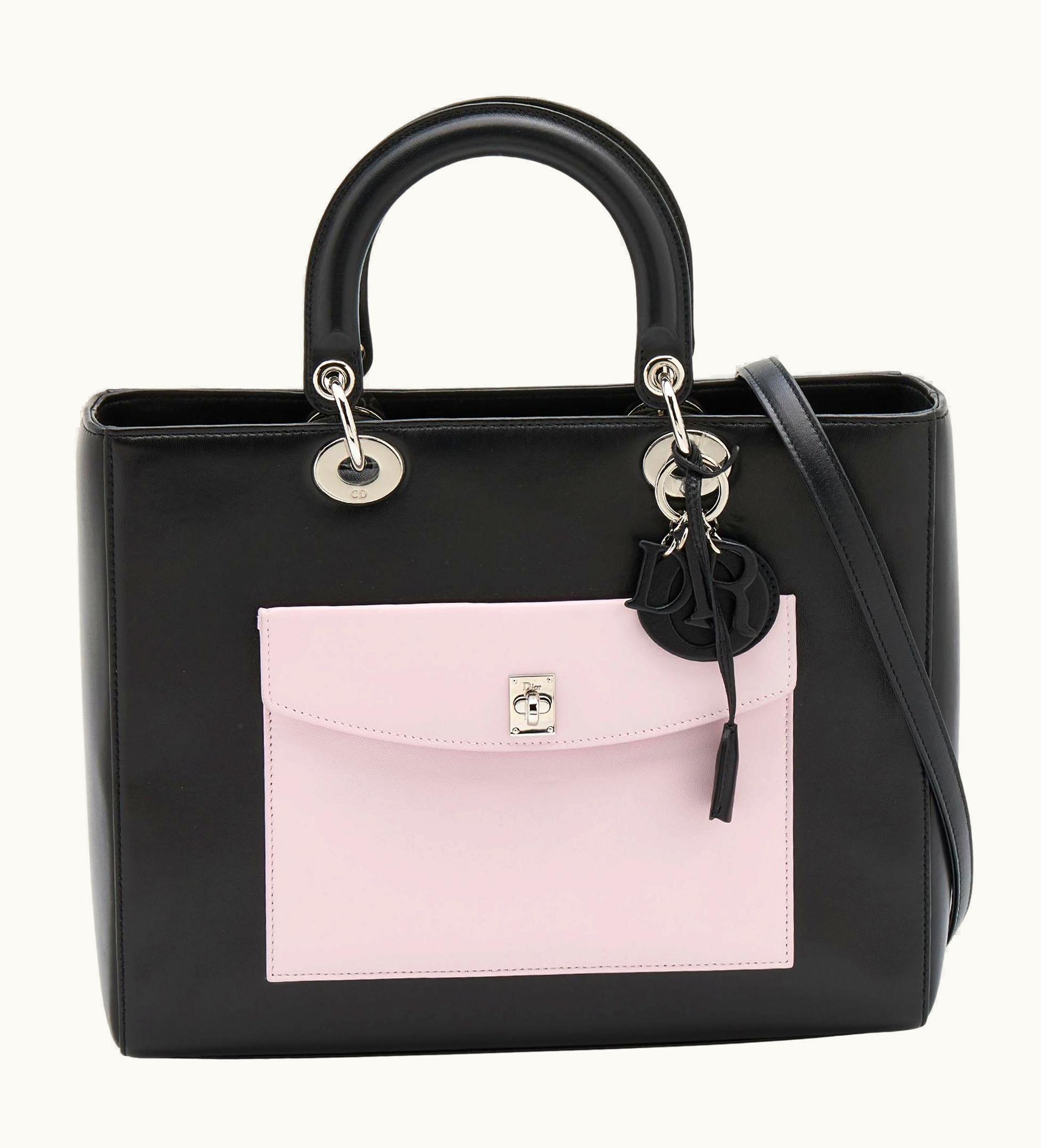 Dior Dior Multicolor Leather Large Lady Dior Pocket Tote
