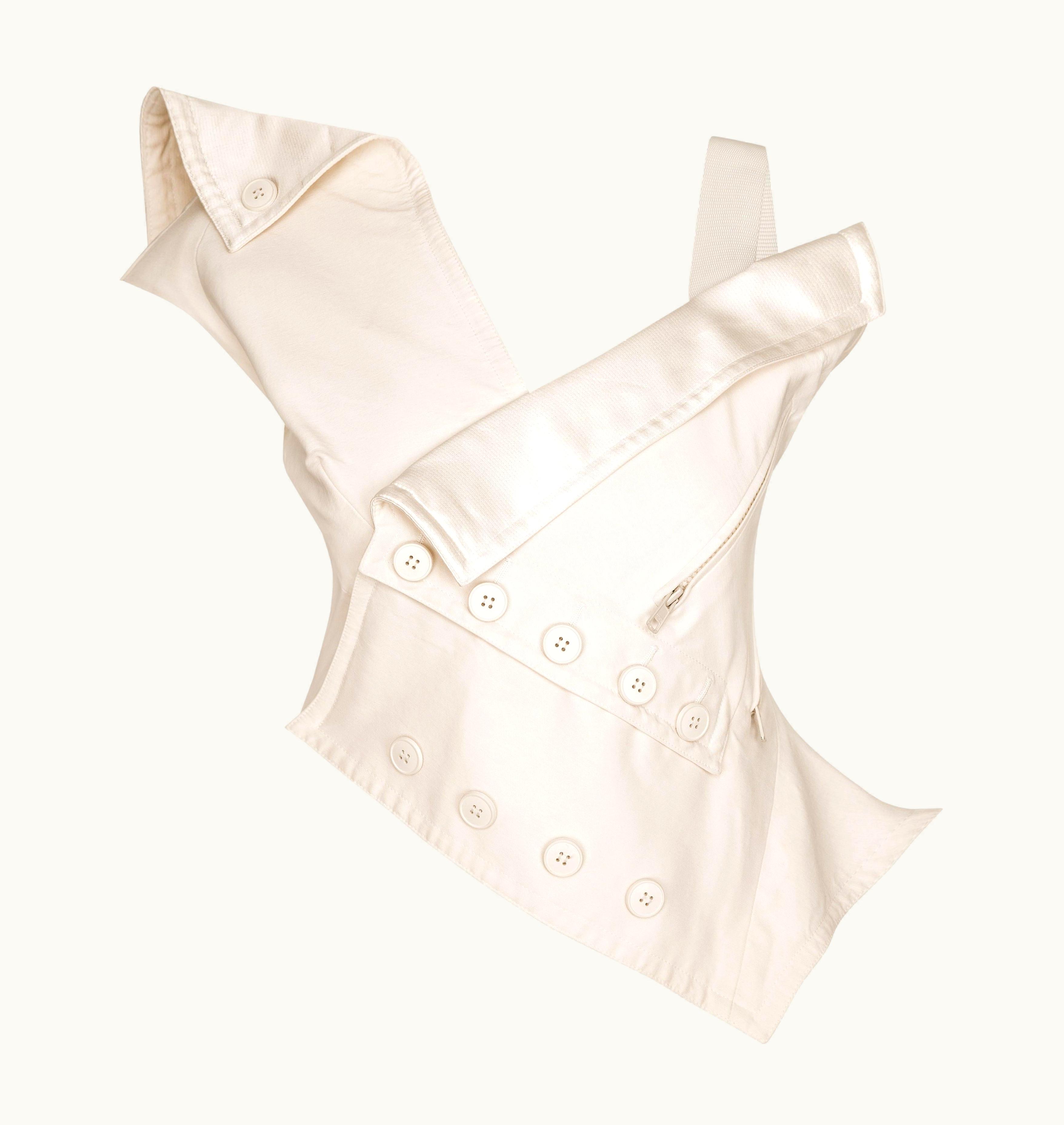 Dior Christian Dior Spring 2000 Runway Deconstructed Asymmetrical Top