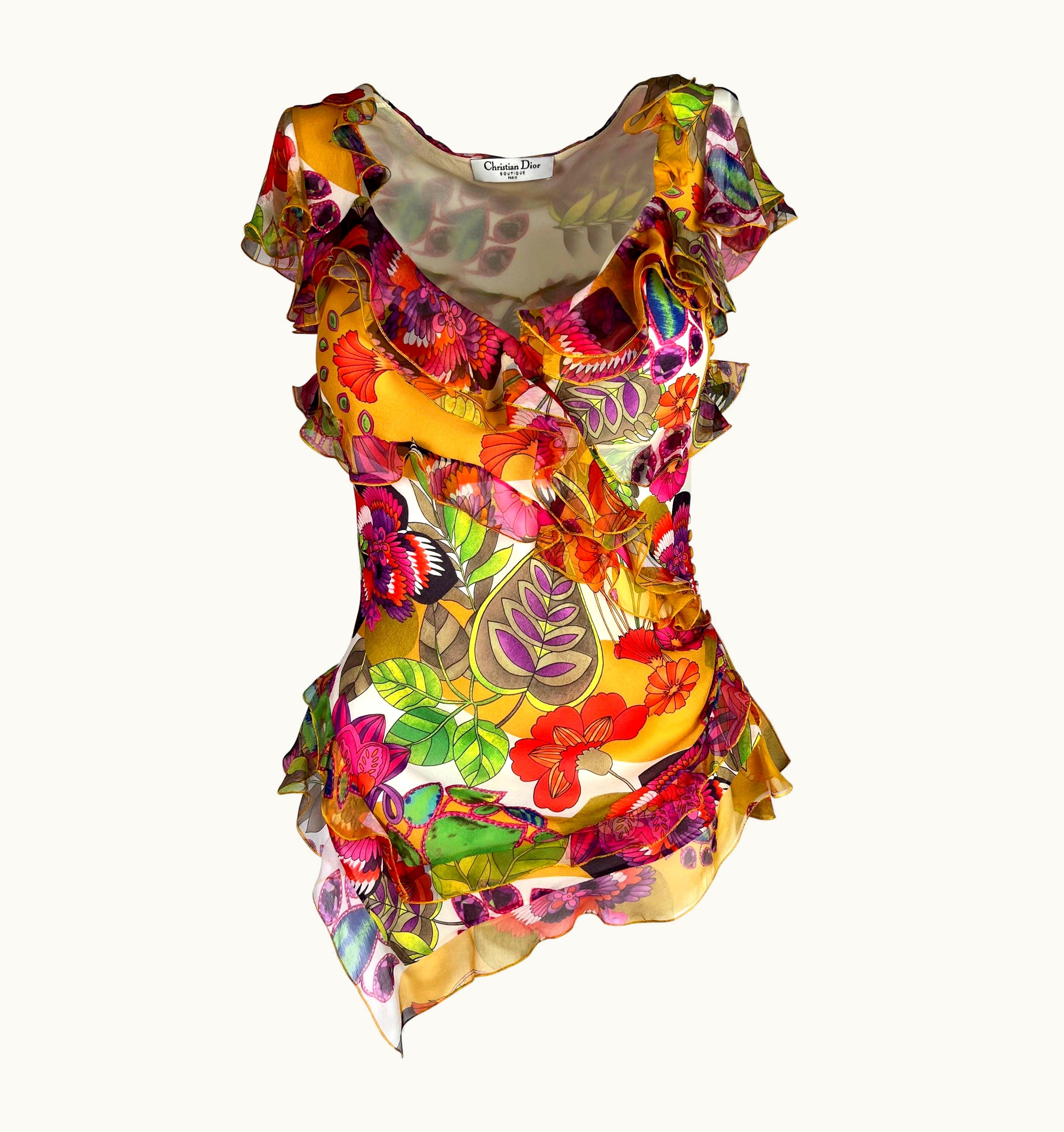 Dior Dior Spring 2005 Floral Silk Blouse