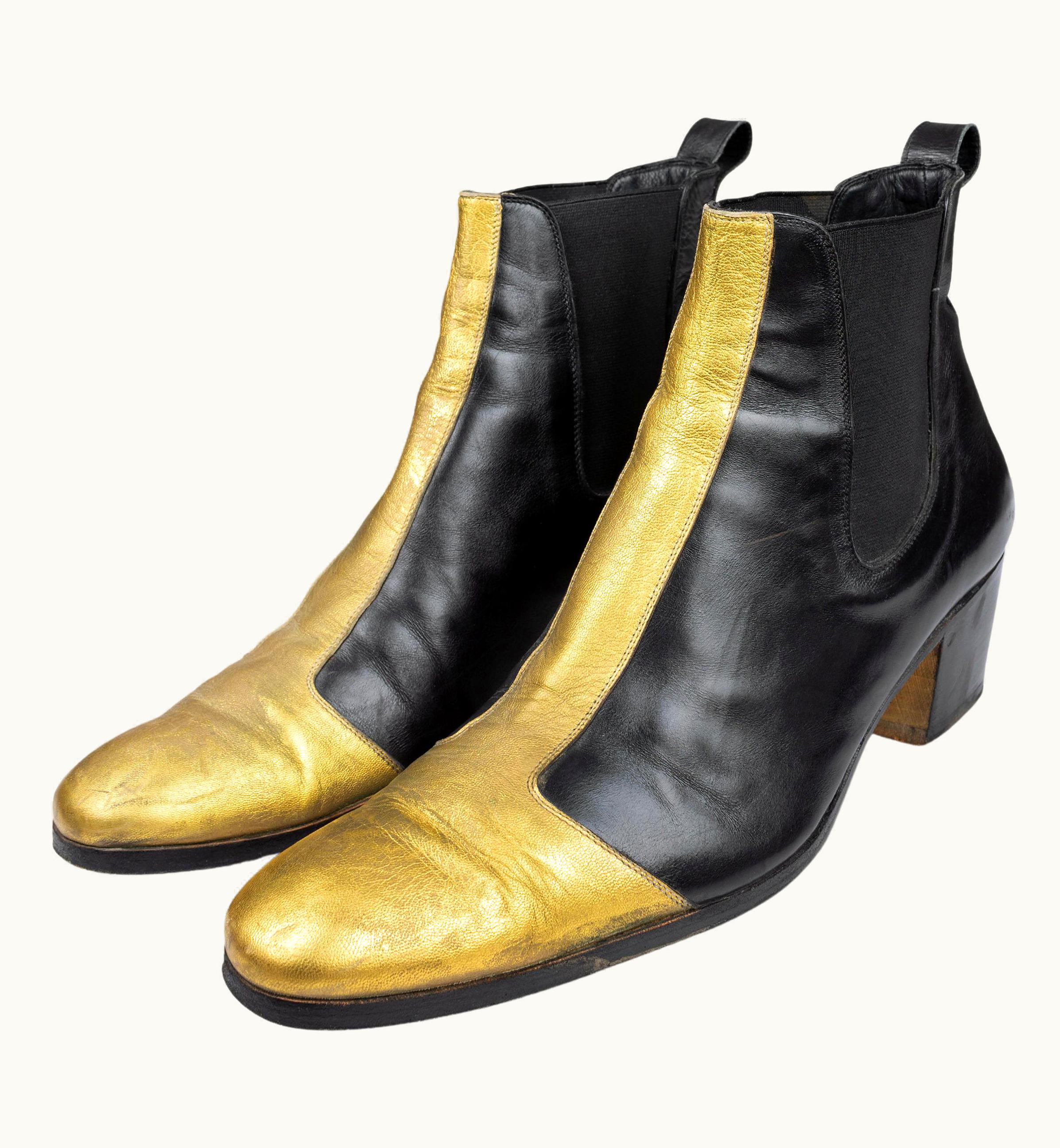 Dior Dior Homme AW2005 Golden Cuban Heel Boots