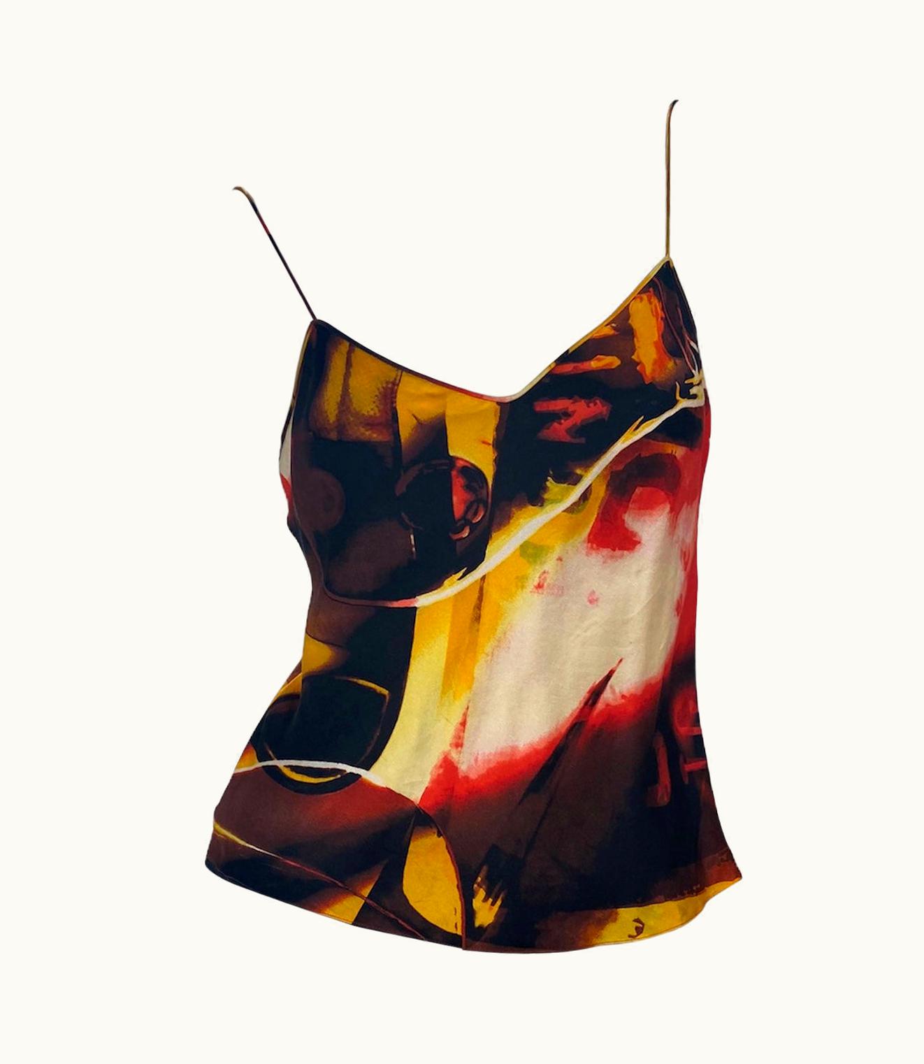 Dior Vintage John Galliano For Christian Dior Silk Cami Top