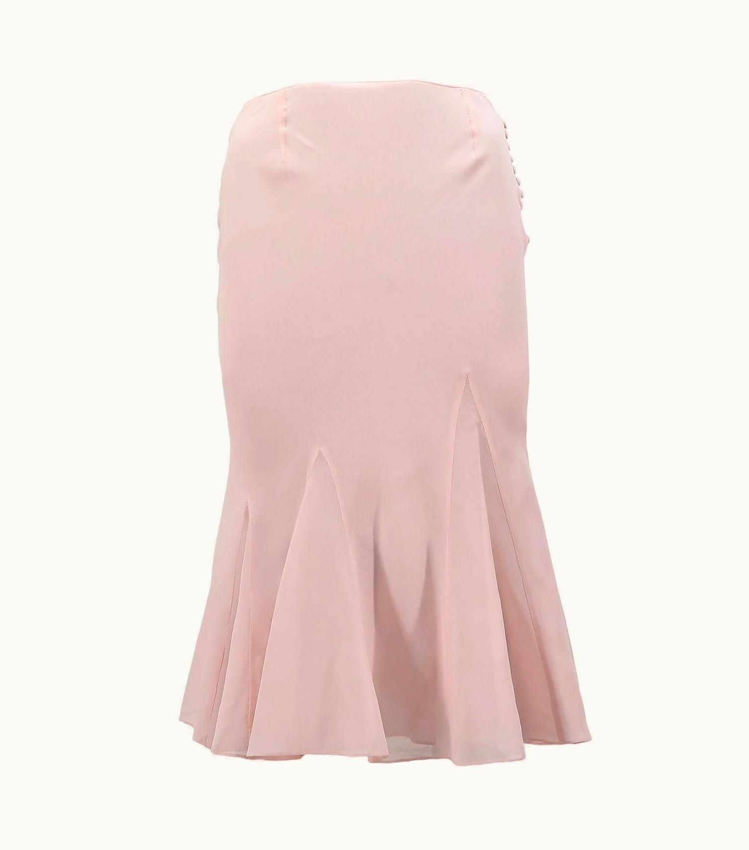 Dior Christian Dior By John Galliano S/S-2008 Silk Charmeuse Flared Skirt