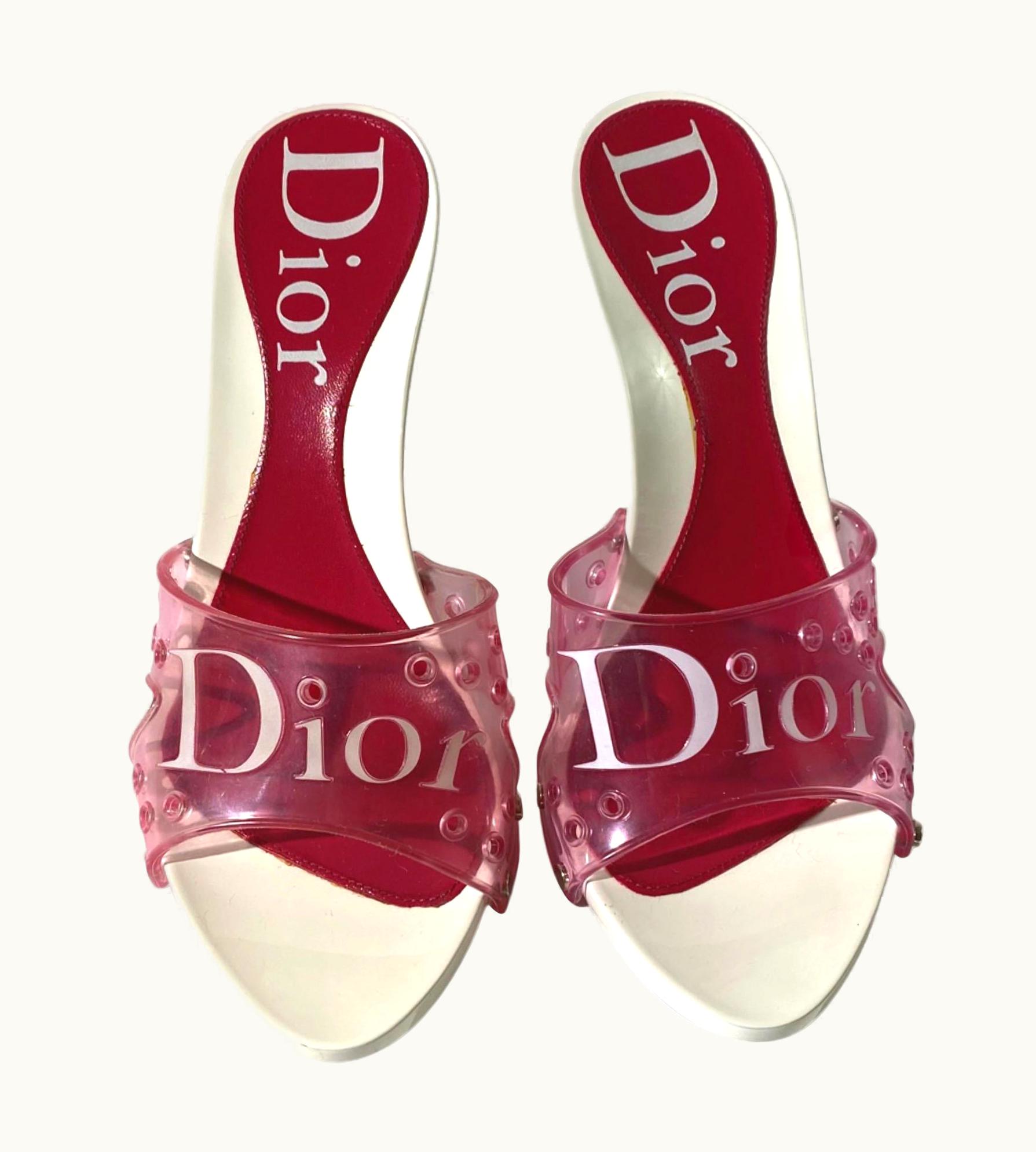 Dior Dior 2004 Spring Pink Jelly Platform Heels John Galliano