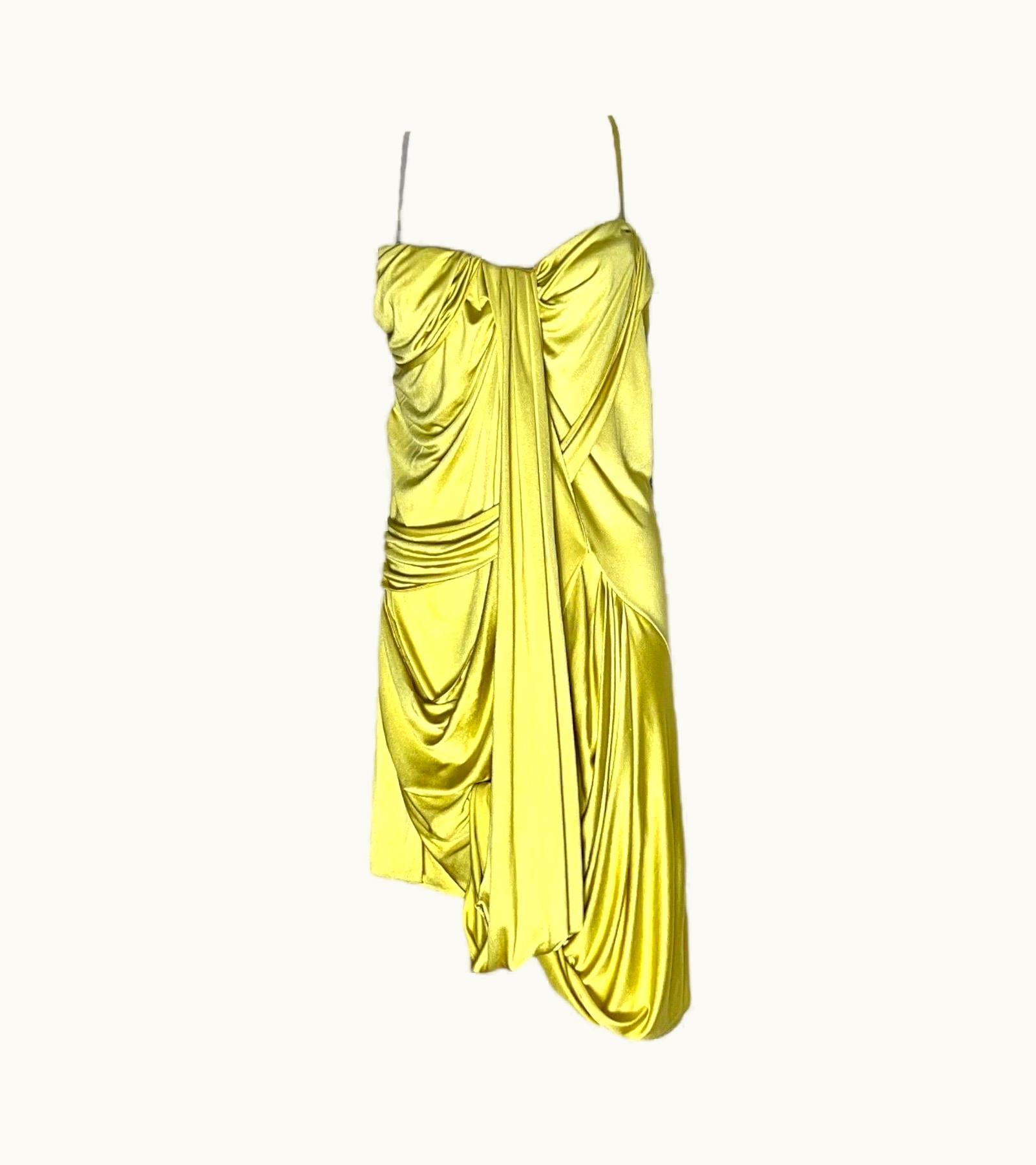 Dior Christian Dior By John Galliano Asymmetric Draped Corset Silk Dress Gown