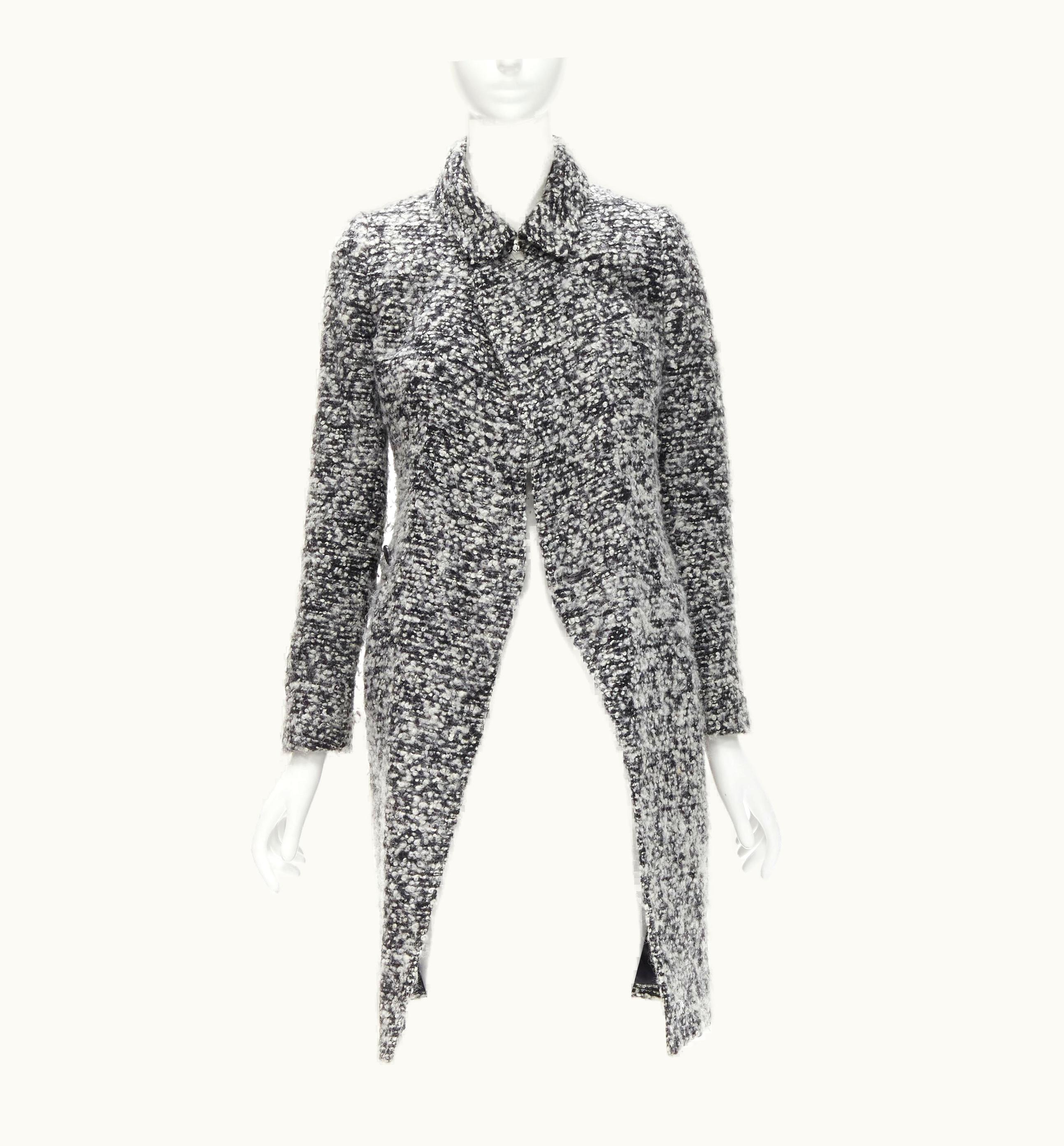 Dior Dior Homme AW 2009 Hedi Slimane Grey Wool Boucle Coat Xxs Jp38