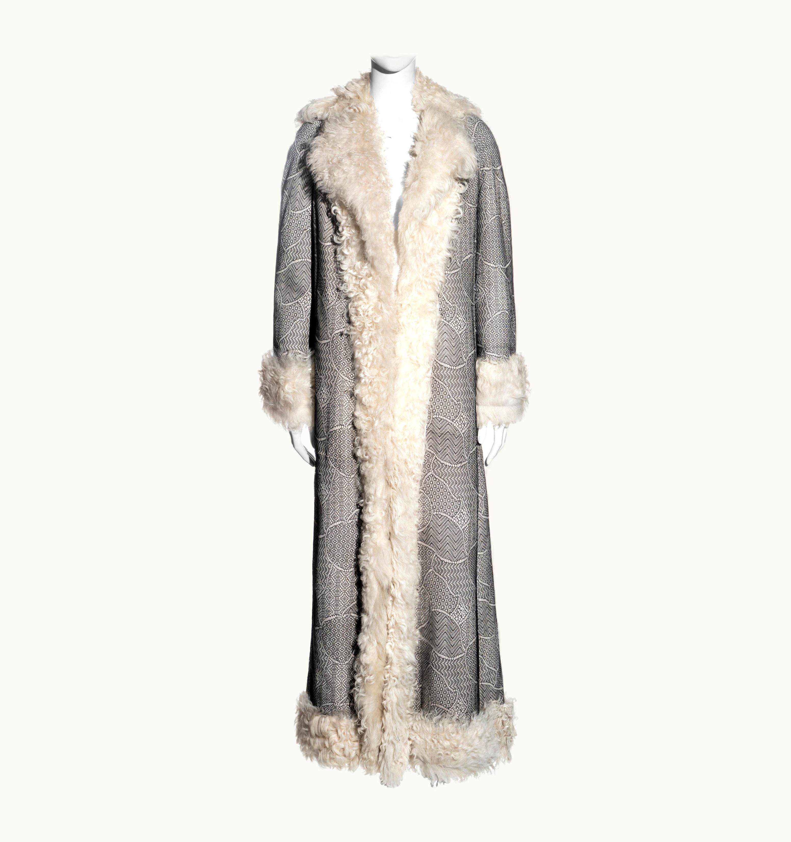 Dior Christian Dior By John Galliano Cream Persian Lamb And Lace Coat, AW 2001