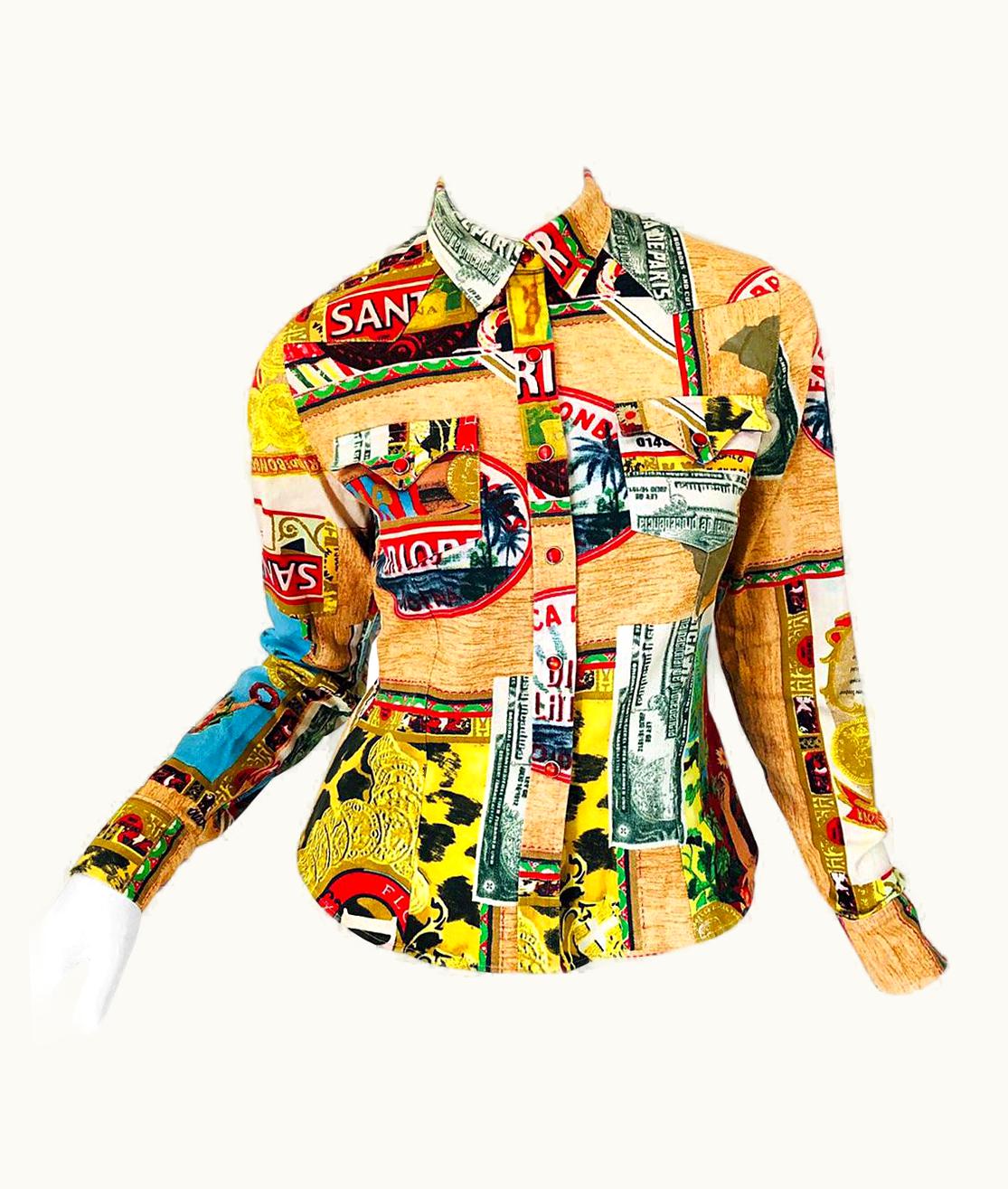 Dior Christian Dior John Galliano Rasta Rastafari Novelty Postcard Denim Shirt Jacket