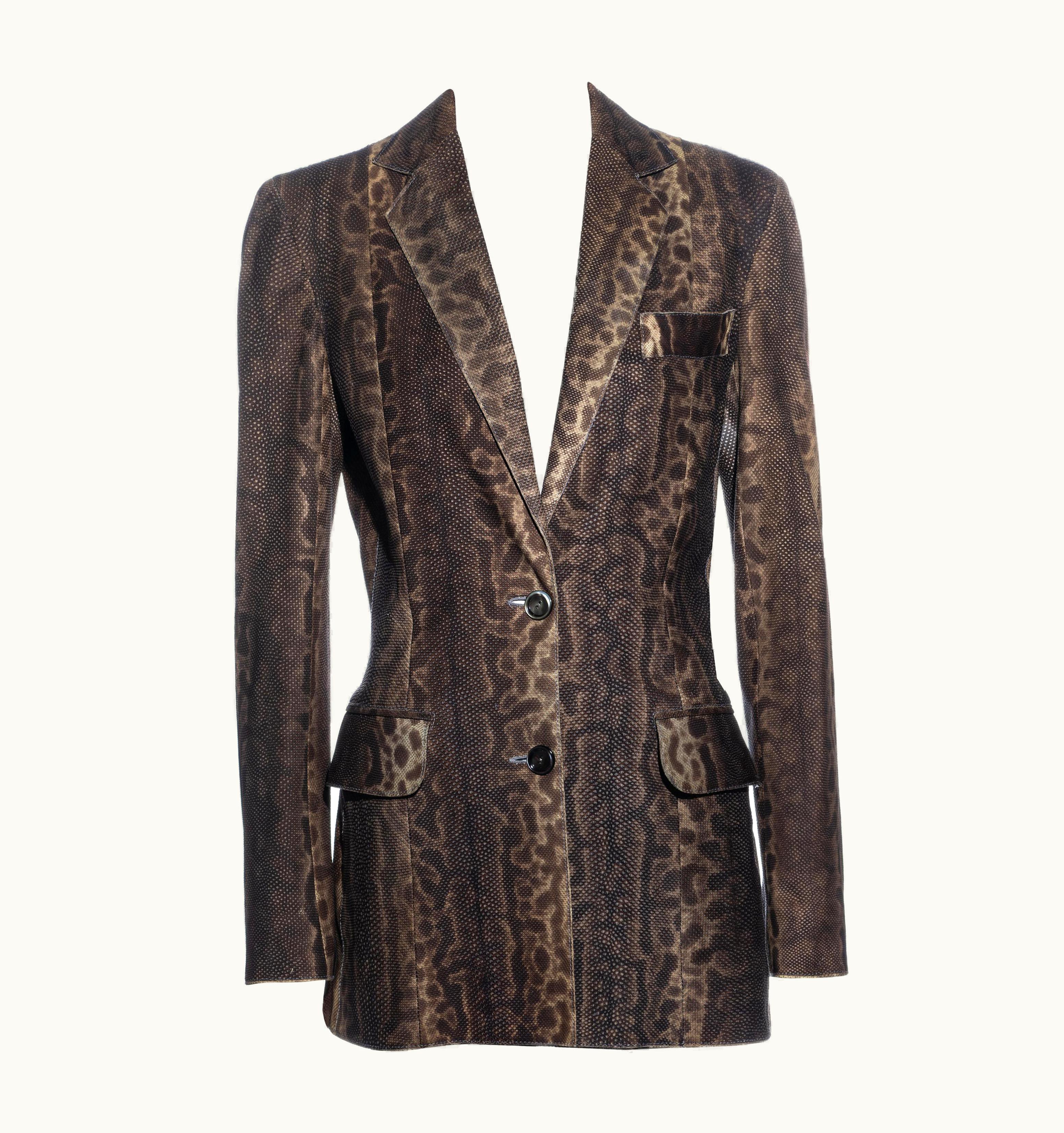 Dior Christian Dior By John Galliano Lizard Skin Blazer Jacket, AW 2002