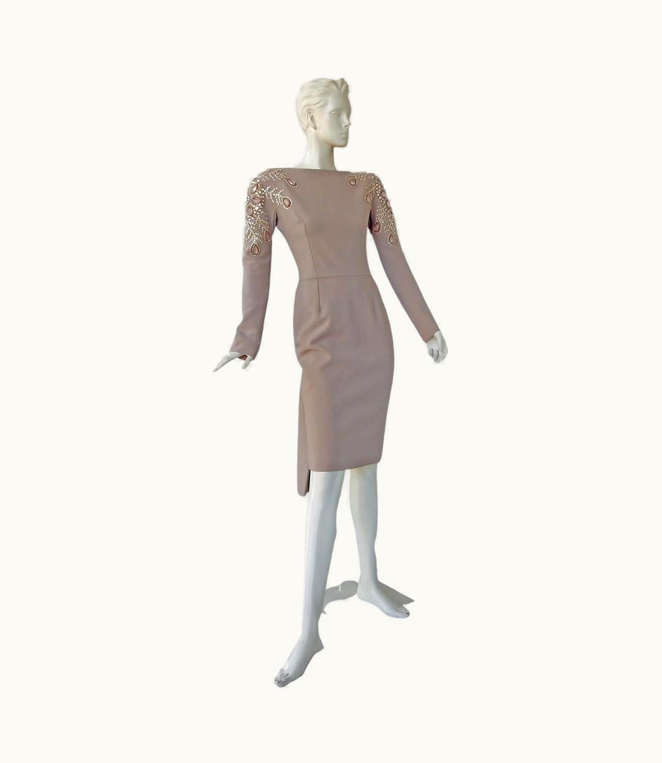 Dior Christian Dior By John Galliano Batteau Neck Long Sleeve Bustle Dress