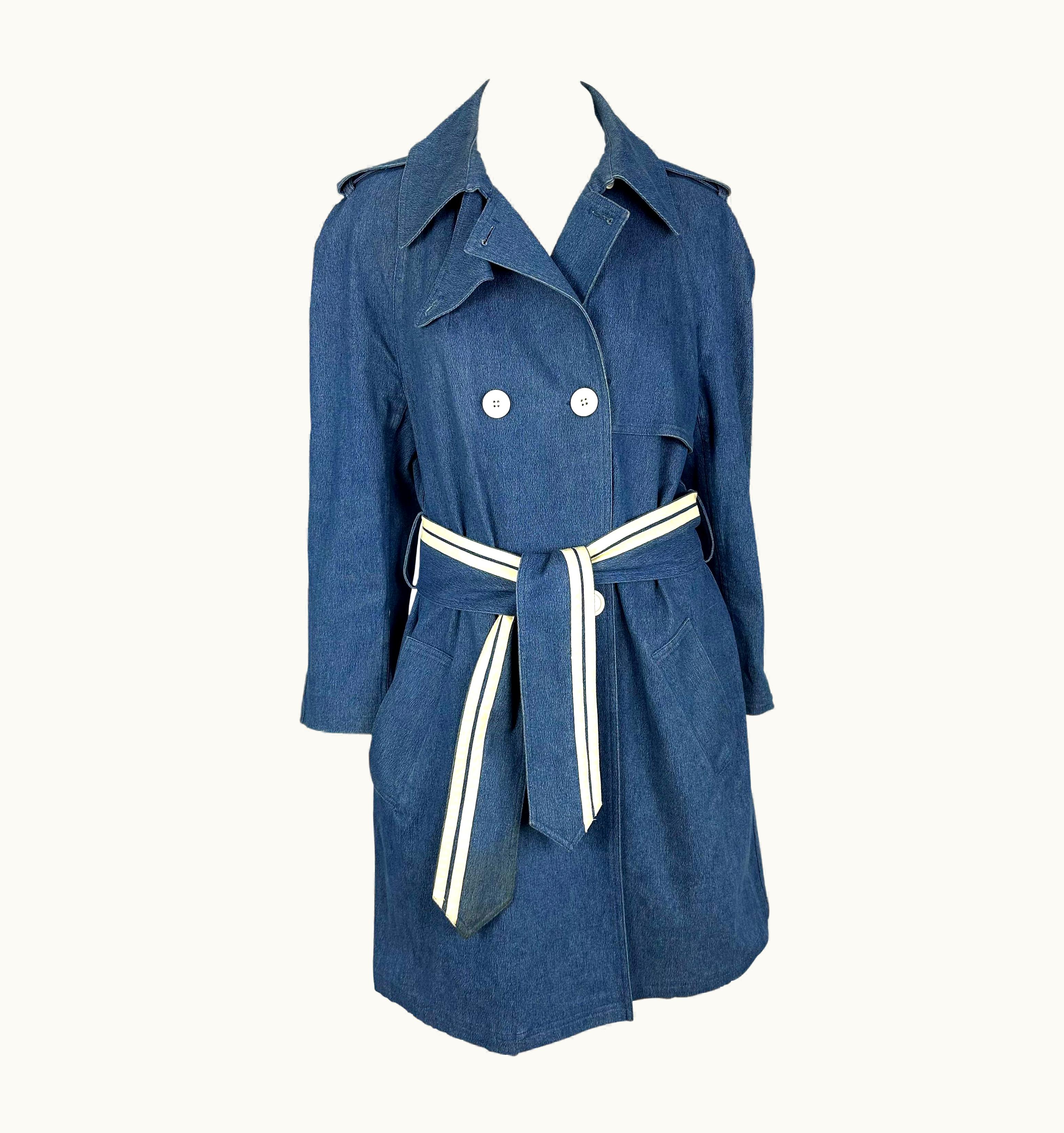 Dior S/S 2003 Christian Dior By John Galliano Denim Trench Coat
