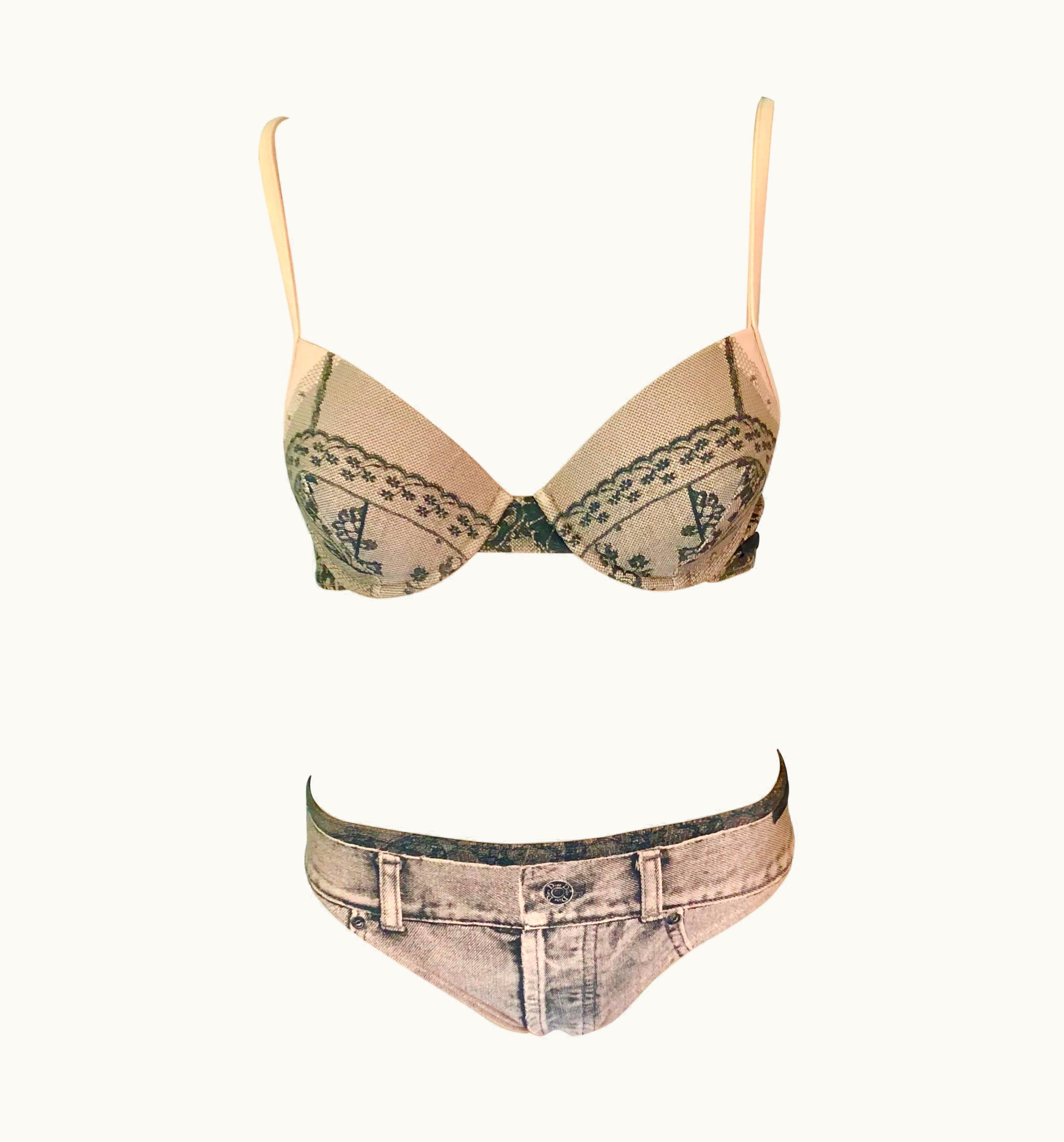 Dior Christian Dior By John Galliano S/S 2006 Unworn Logo Bikini Swimwear 2 Piece Set