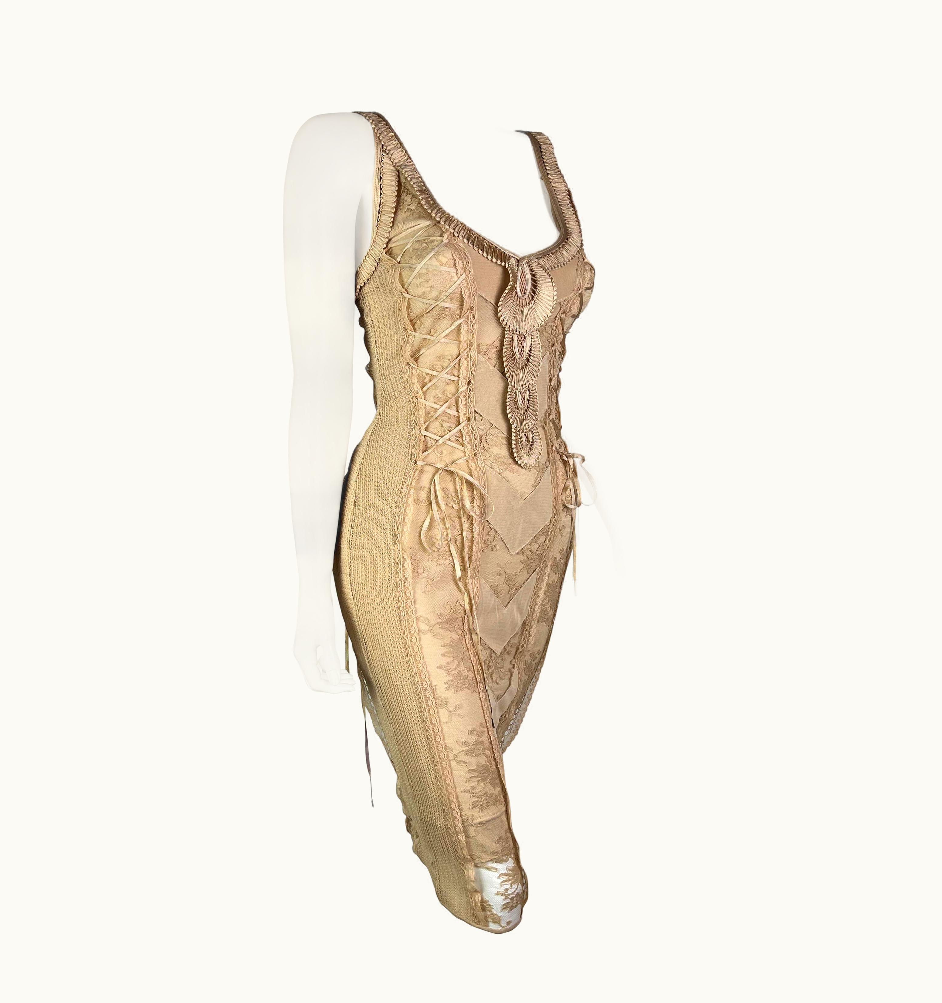 Dior Dior By John Galliano Spring 2006 Lace Dress