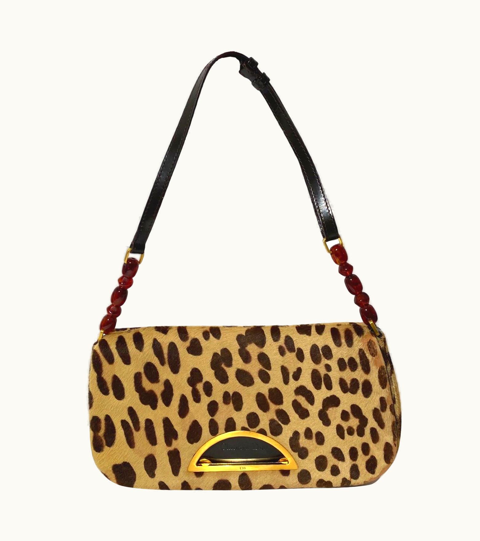 Dior Dior 2000s Malice Leopard Calf Leather BaguetteThe Bag