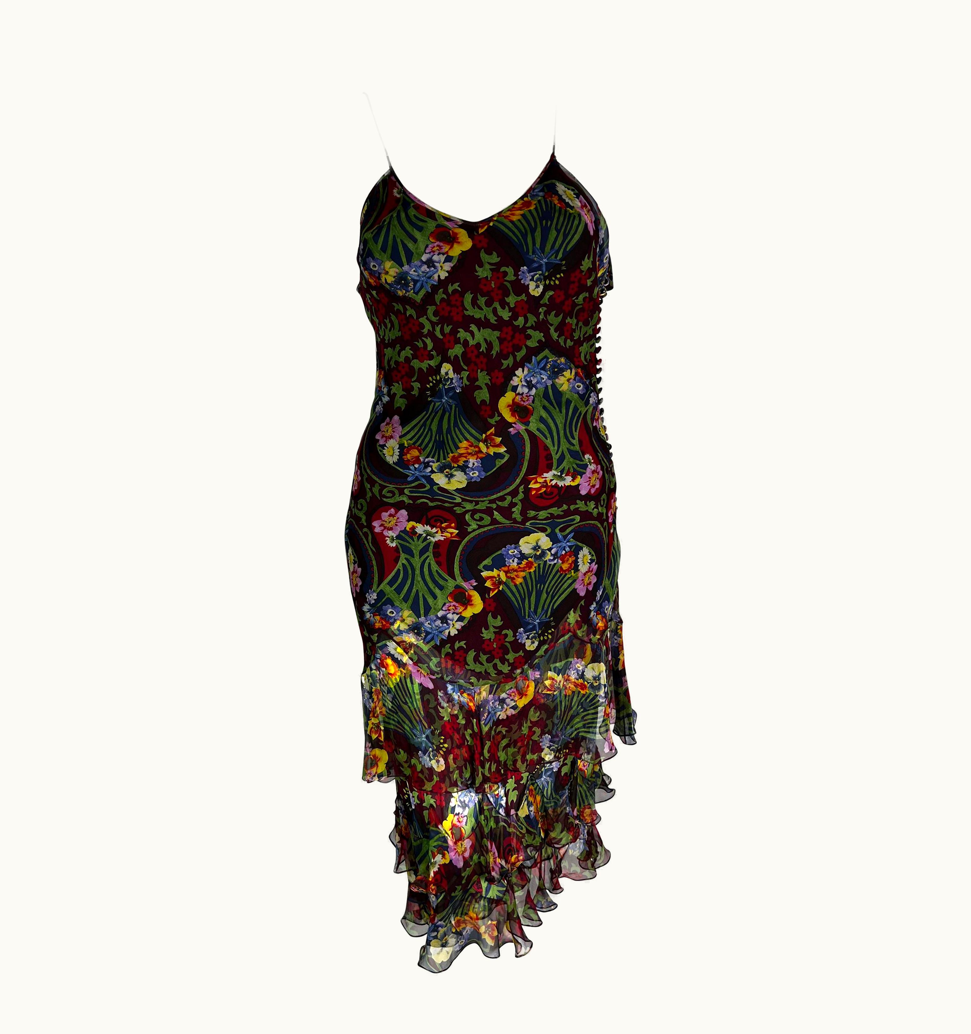 Dior Dior By John Galliano Fall 2005 Silk Ruffle Dress