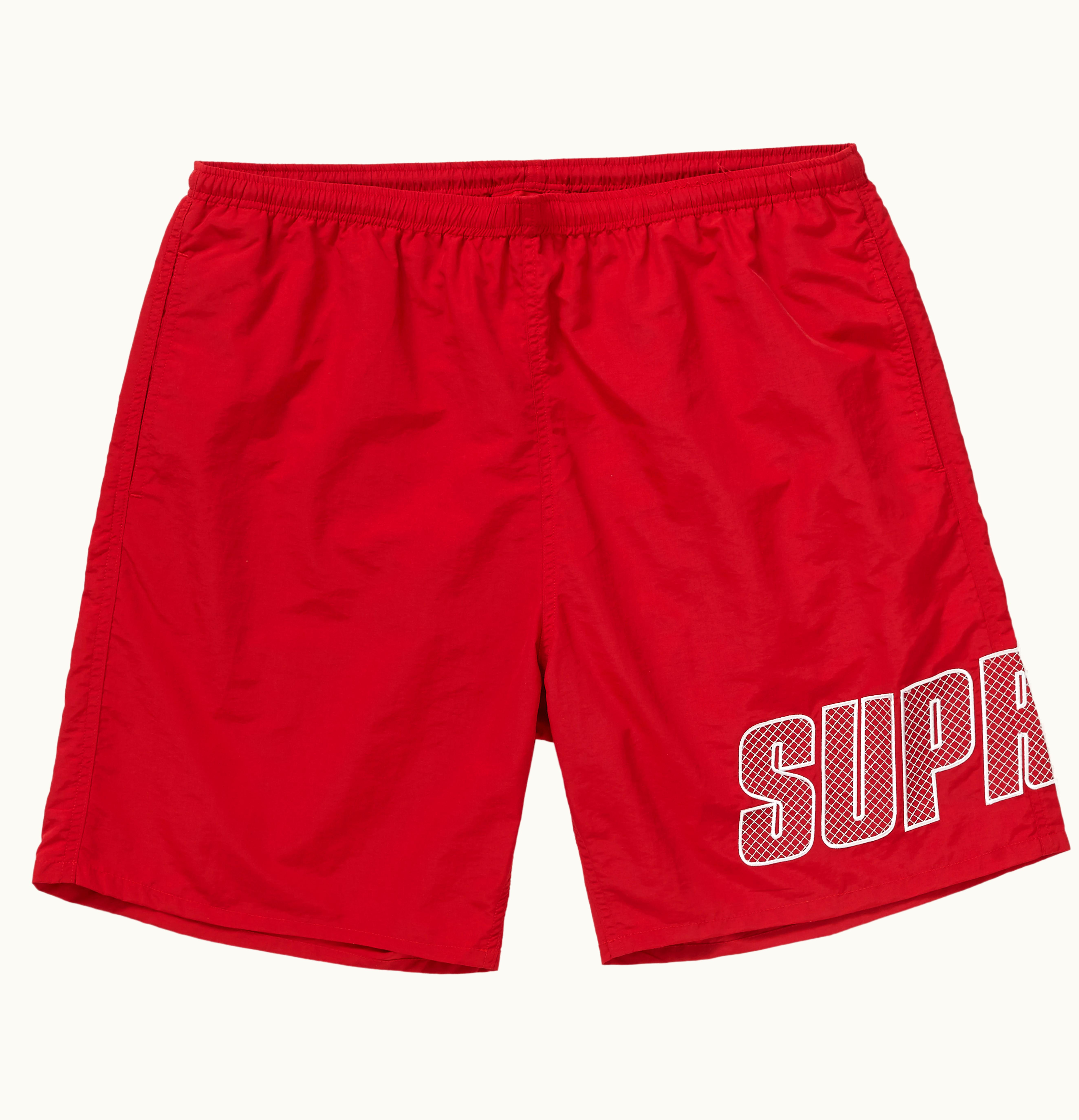 Supreme Supreme Logo Applique Water Short Red