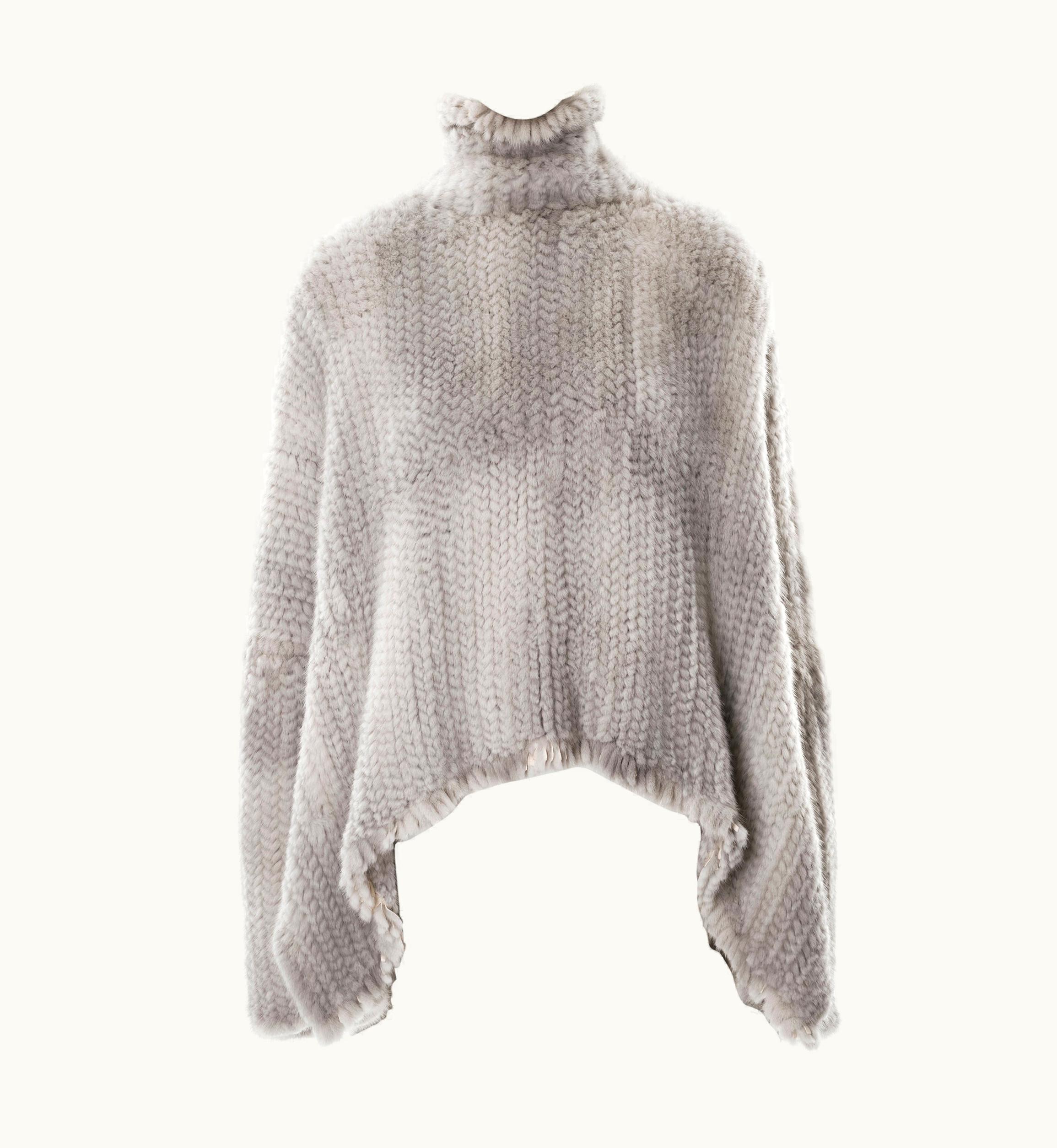 Dior Christian Dior By John Galliano Light Grey Knitted Mink Fur Sweater, AW 2000