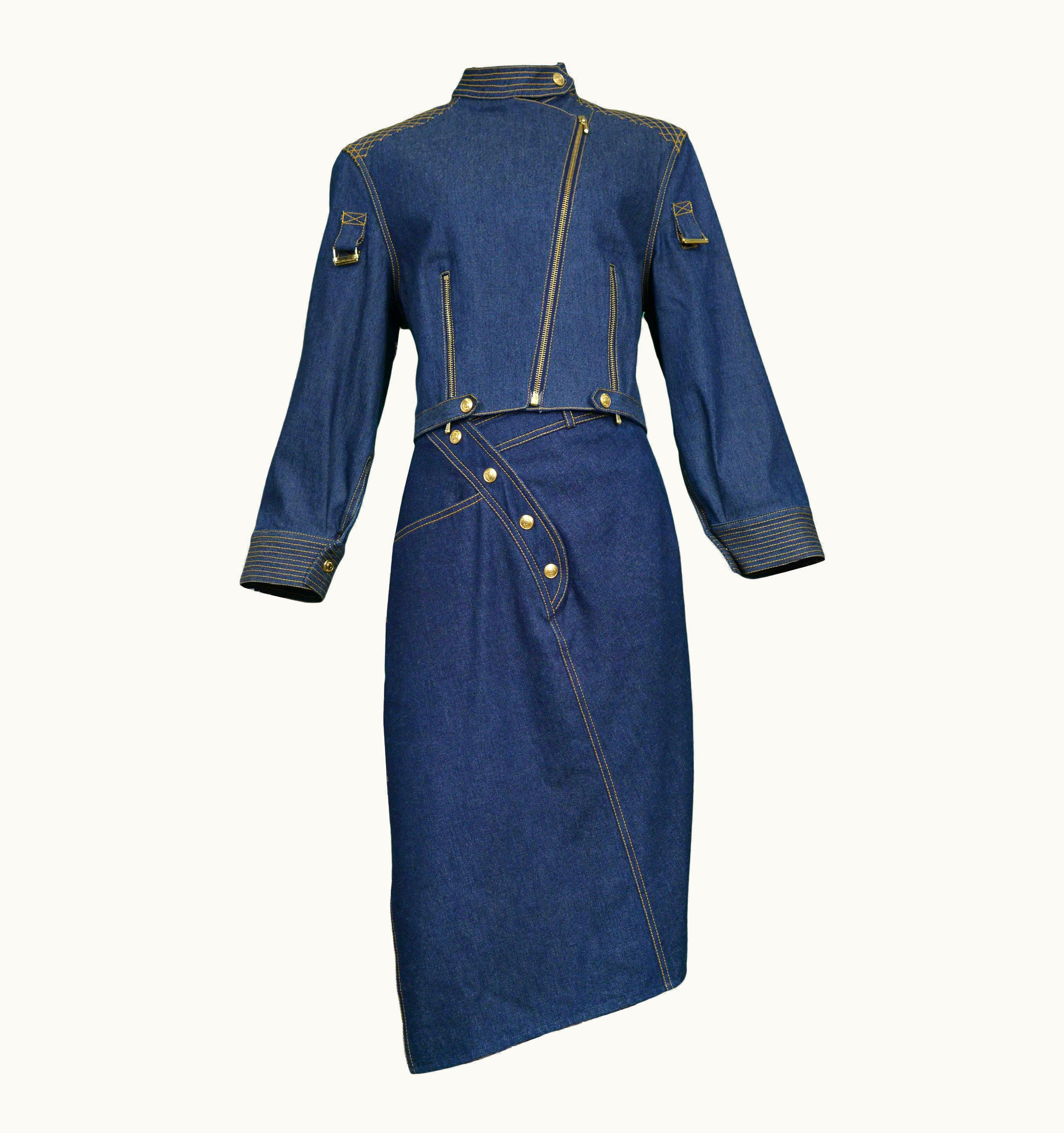 Dior Christian Dior Denim Runway Skirt Ensemble 2000