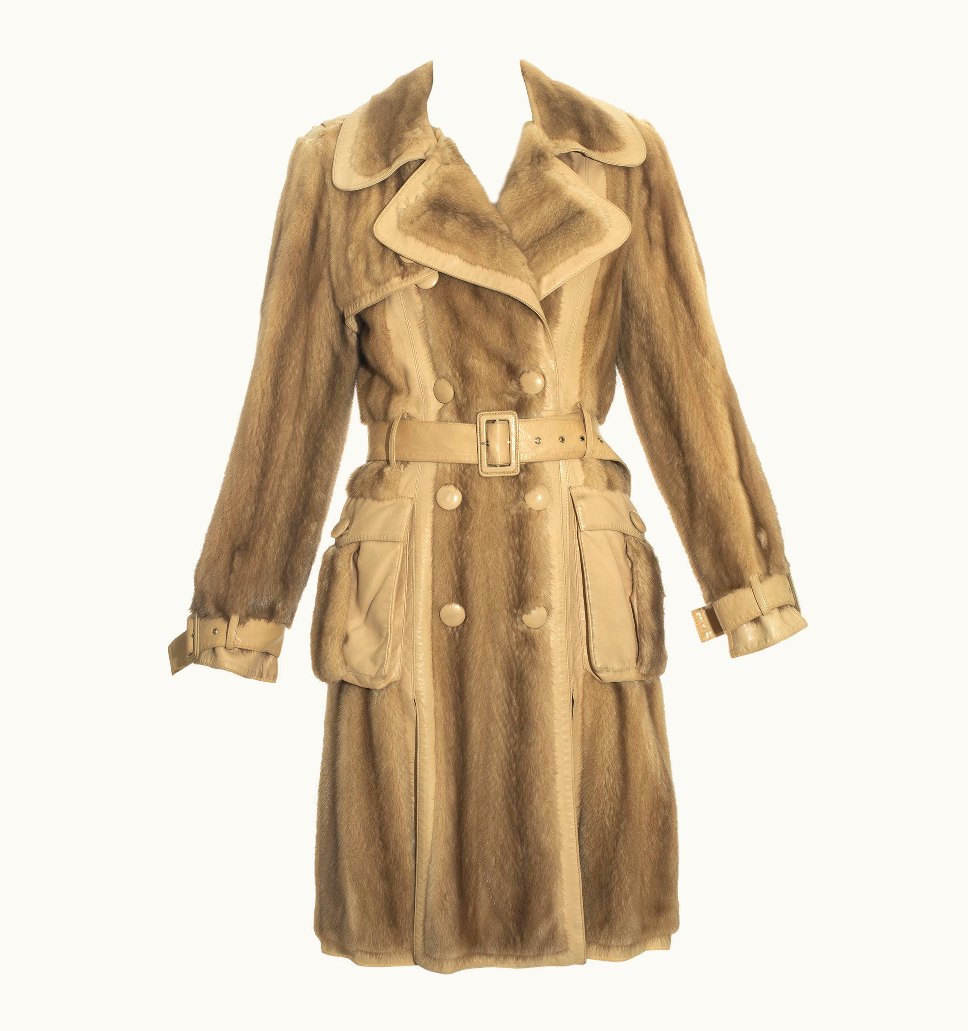 Dior Christian Dior Mink Fur And Lambskin Leather Trench Coat, AW 2005