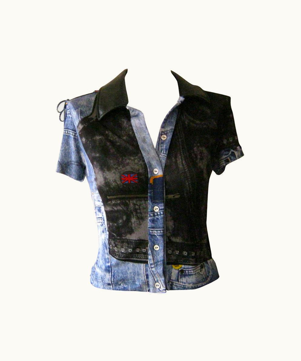 Dior Christian Dior 2001 Wearable Art Silk Shirt