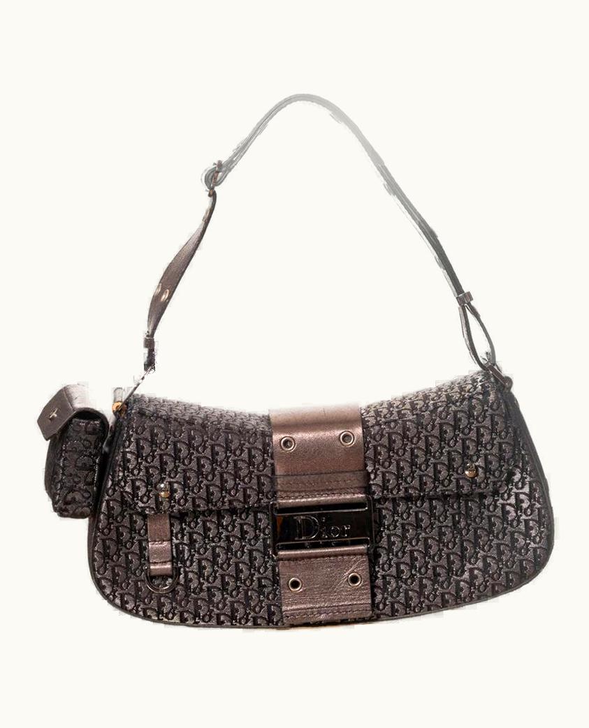 Dior Dior Vintage Black Diorissimo Street Chic Columbus Bag 2003