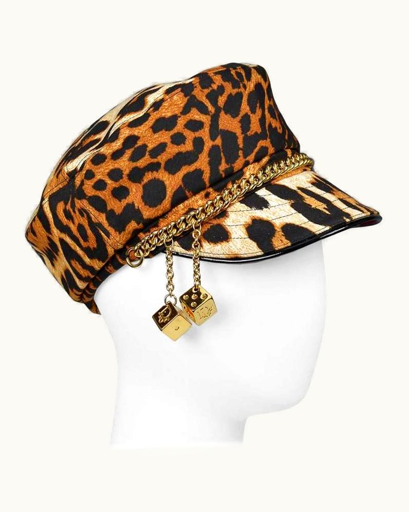 Dior Christian Dior Iconic Leopard Gambler Hat 2004