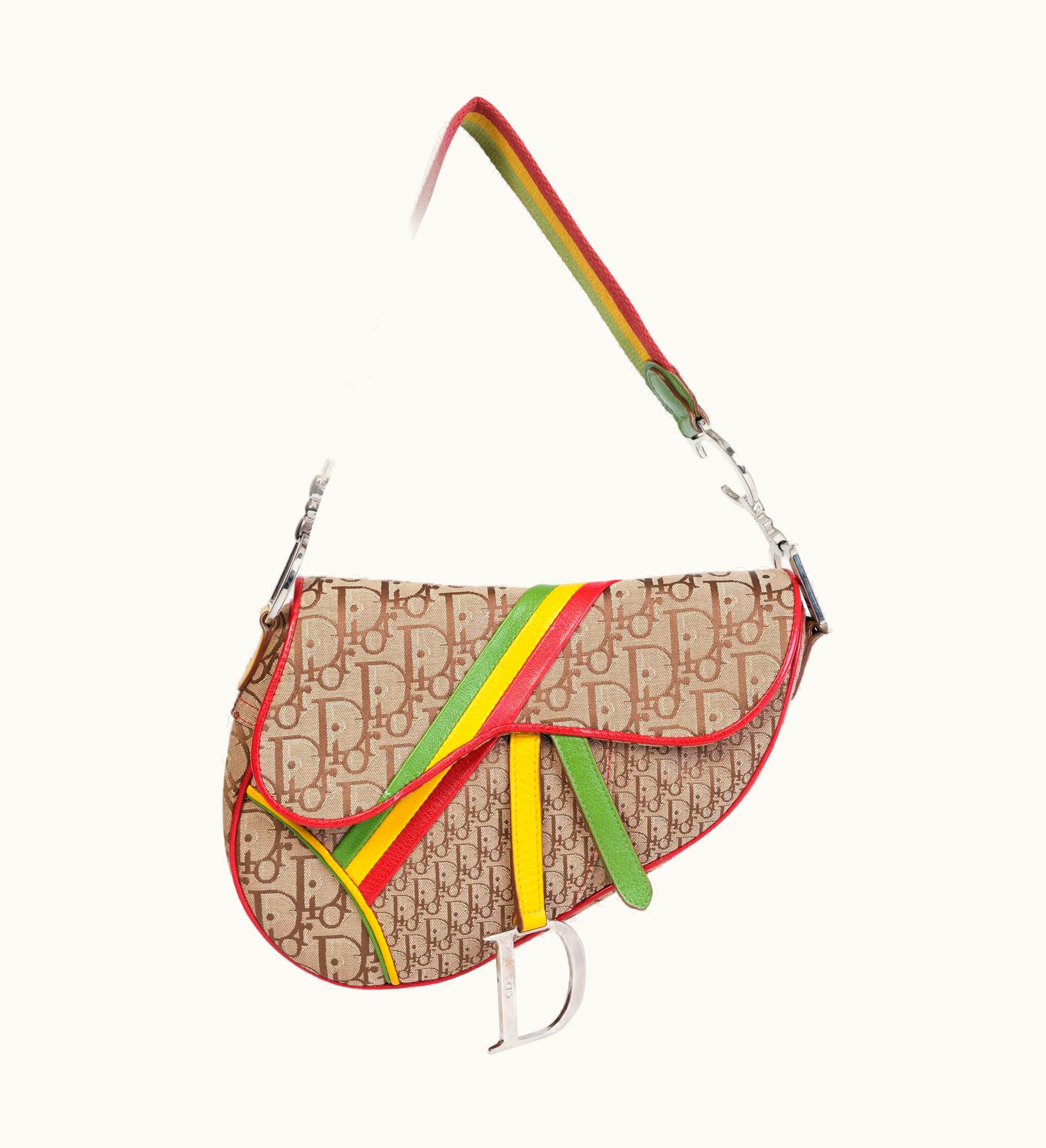 Dior Dior Vintage Rasta Saddle Bag 2004