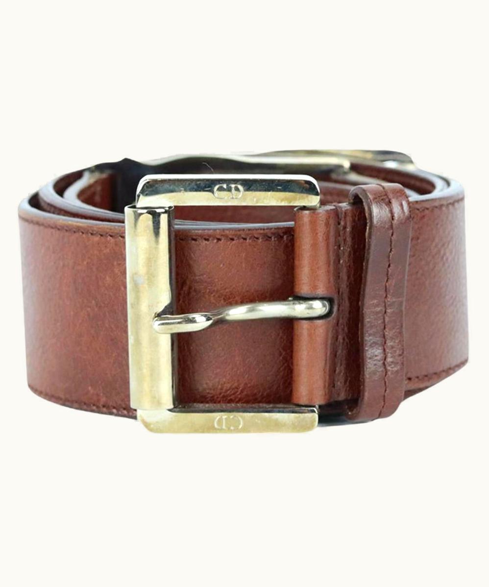 Dior Christian Dior 2005 Cd Leather Belt 85 Cm UZ0571005