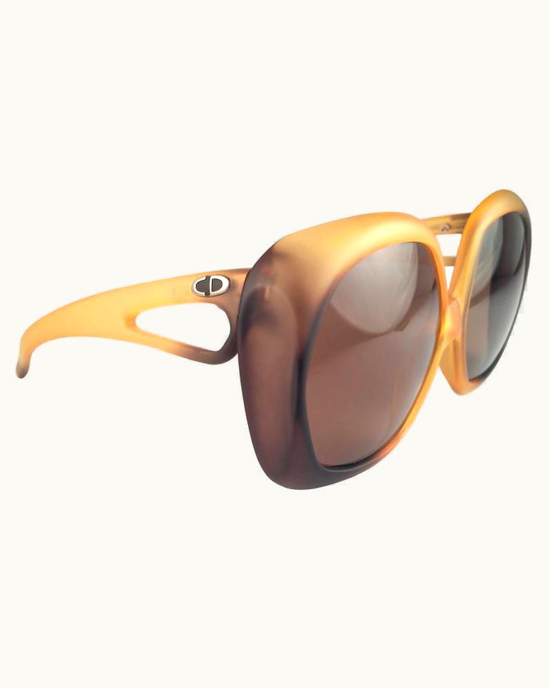 Dior Vintage Christian Dior 2005 Matte Ombre Amber Oversized Optyl Sunglasses UZ0571014