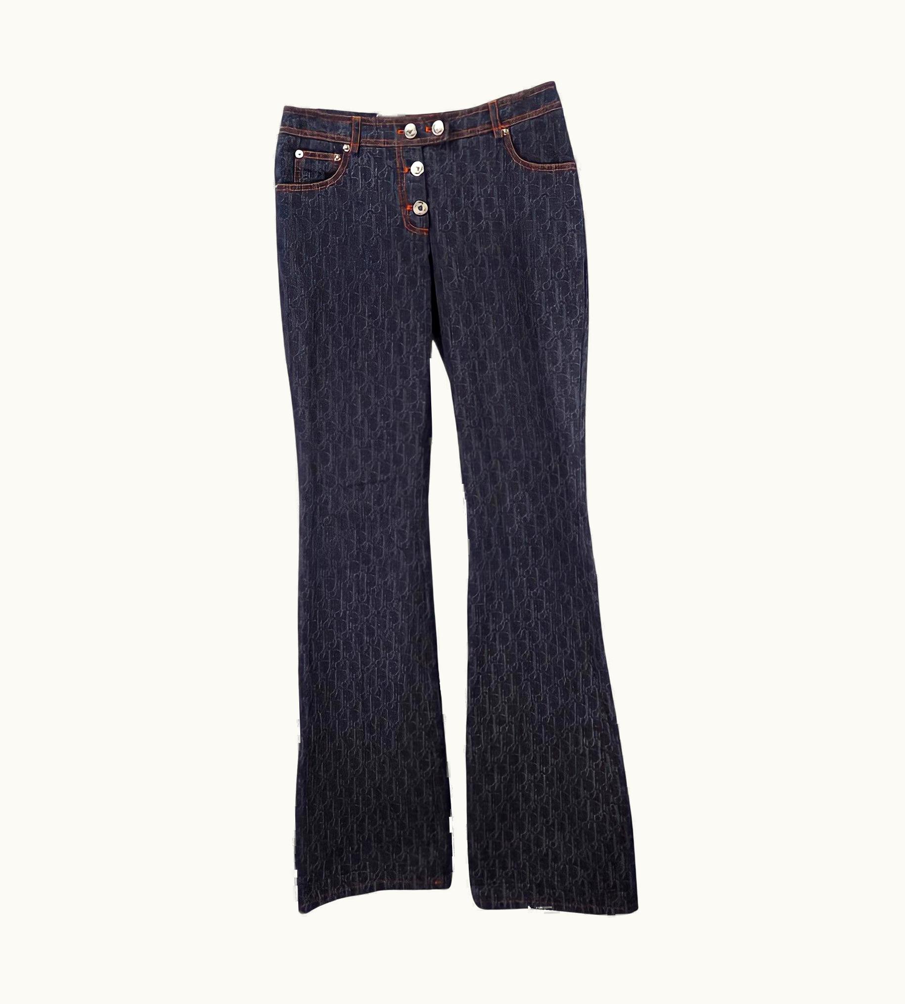 Dior Christian Dior Vintage Galliano Monogram Jeans 2005