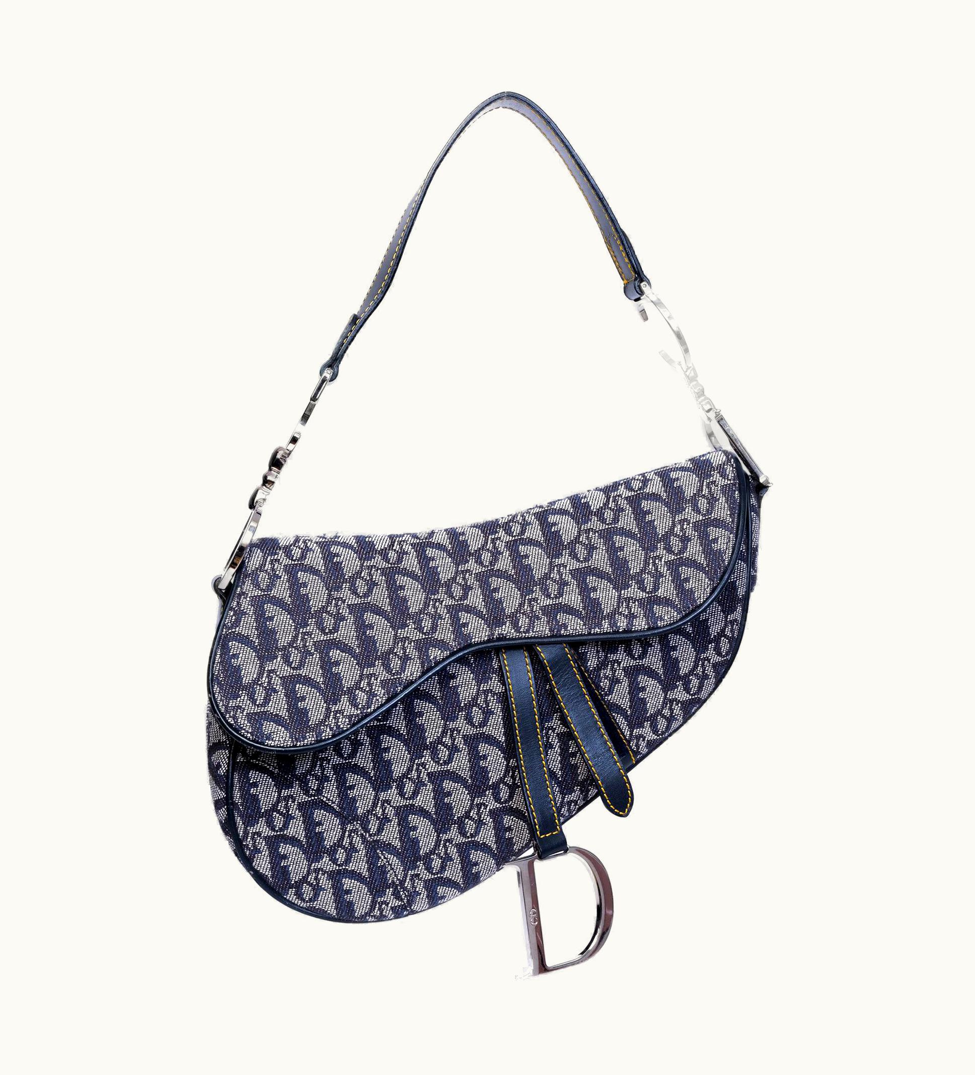 Dior Dior Vintage Oblique Trotter Saddle Bag 2006