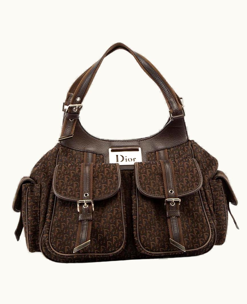 Dior Dior Women' 2006 Brown Diorissimo Multi Pocket Canvas Bag
