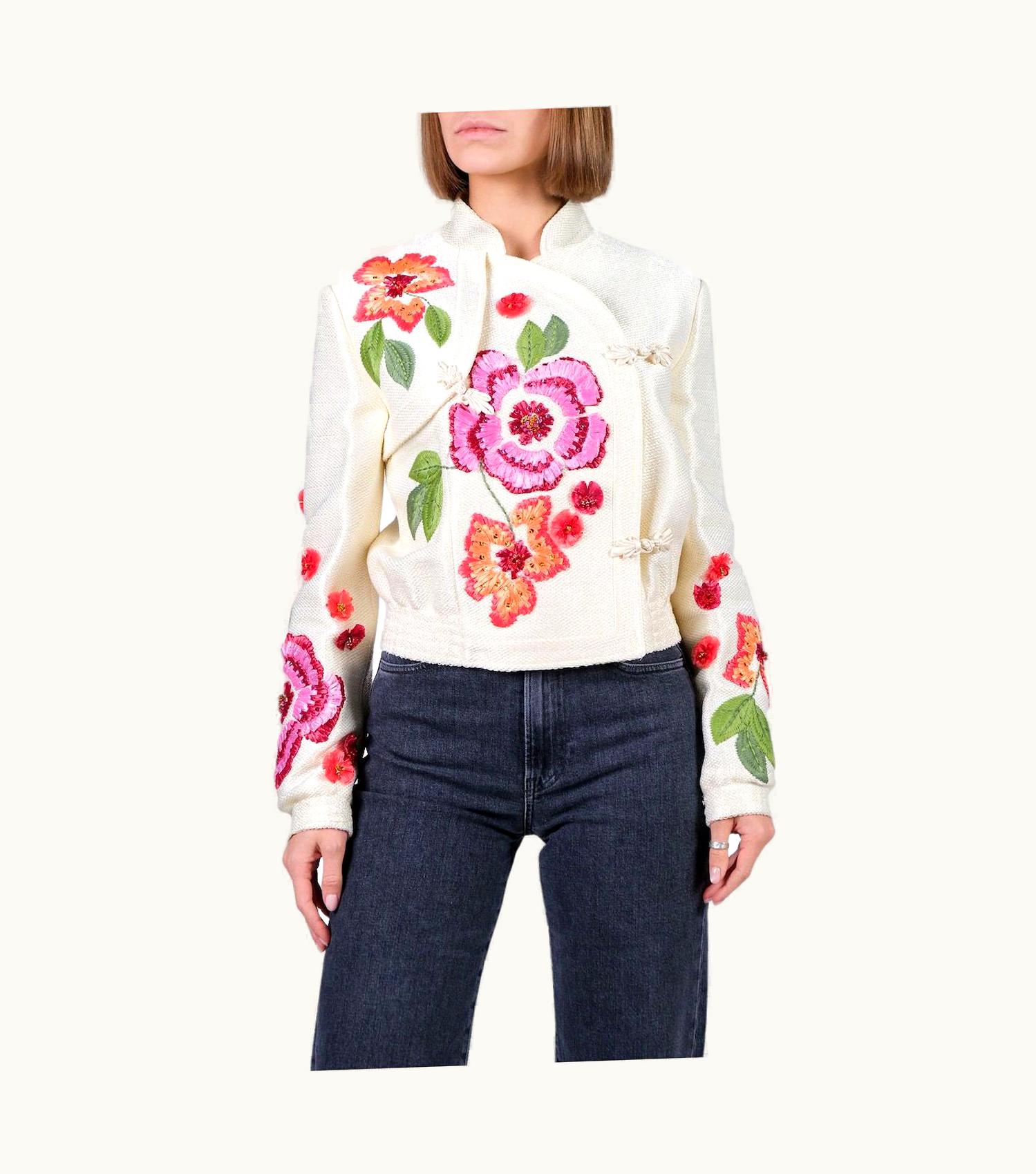 Dior 2006 John Galliano For Christian Dior Limited Edition Raffia Embroidered Jacket