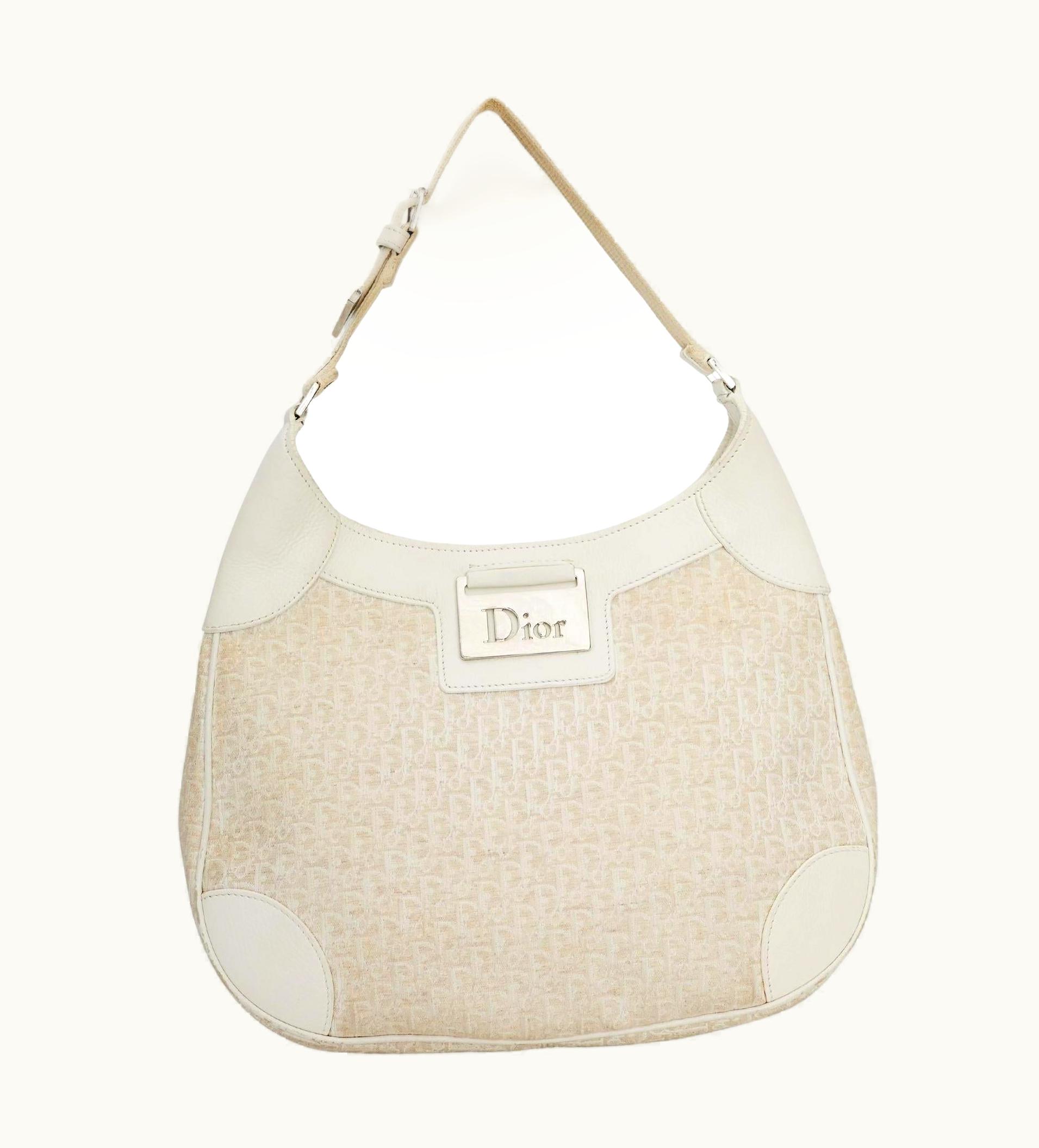 Dior Dior White Monogram Diorissimo Trotter Shoulder Bag (2006)