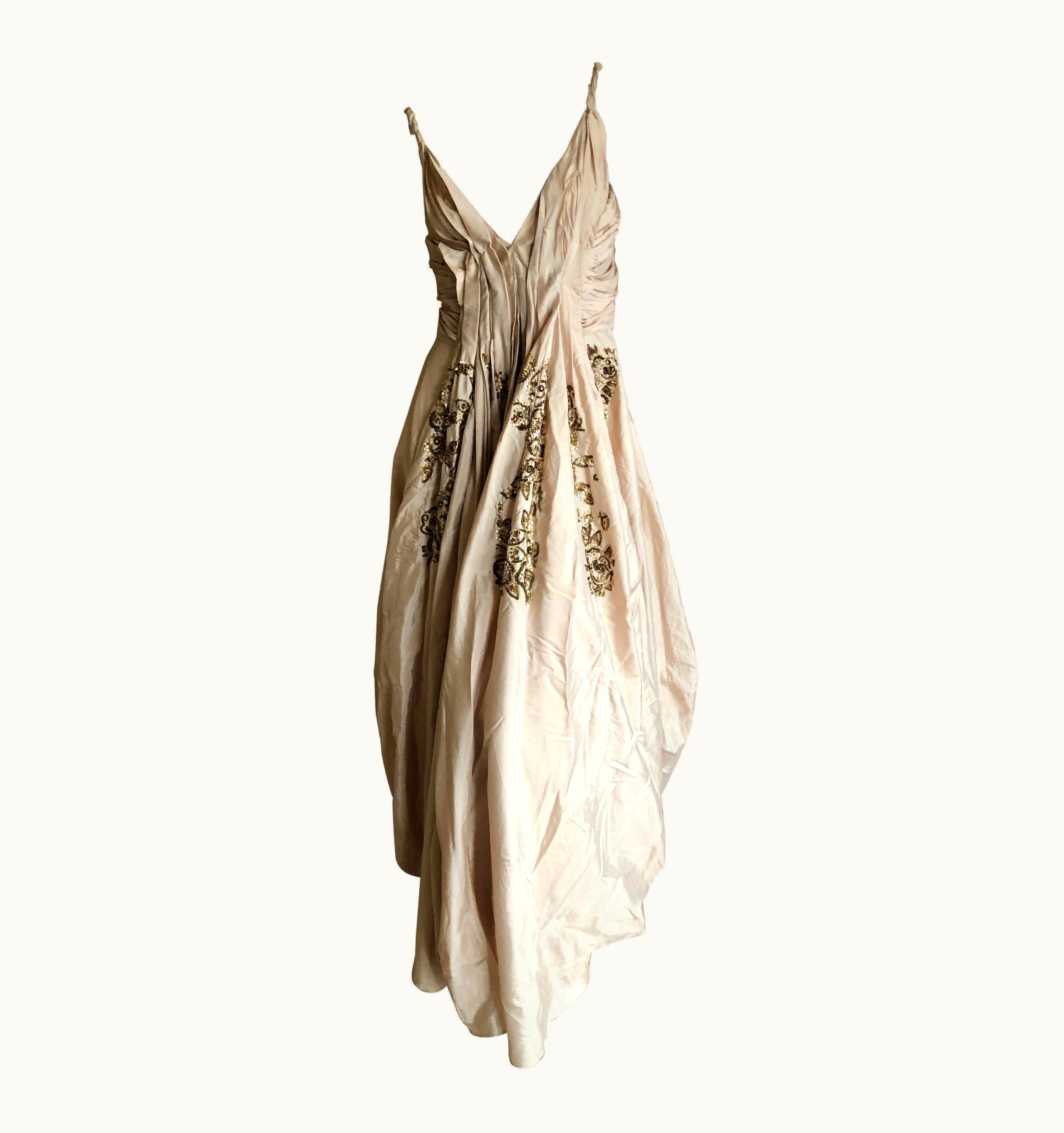 Dior Dior By John Galliano S/S 2007 Voluminous Balloon Evening Dress W Sequin Flowers