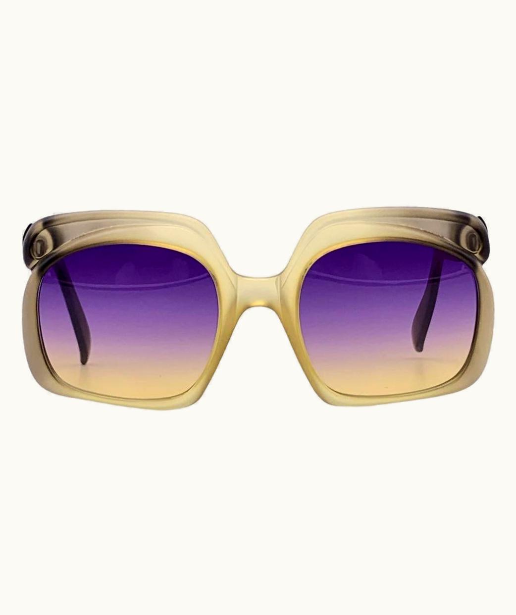 Dior Christian Dior Vintage Sunglasses 2009 667 Purple Yellow 52/20 140mm