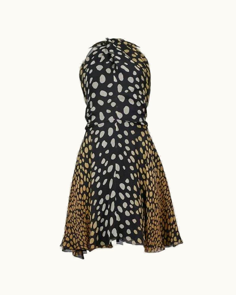 Dior Christian Dior Speckled Halter Dress With Harness Straps 2009