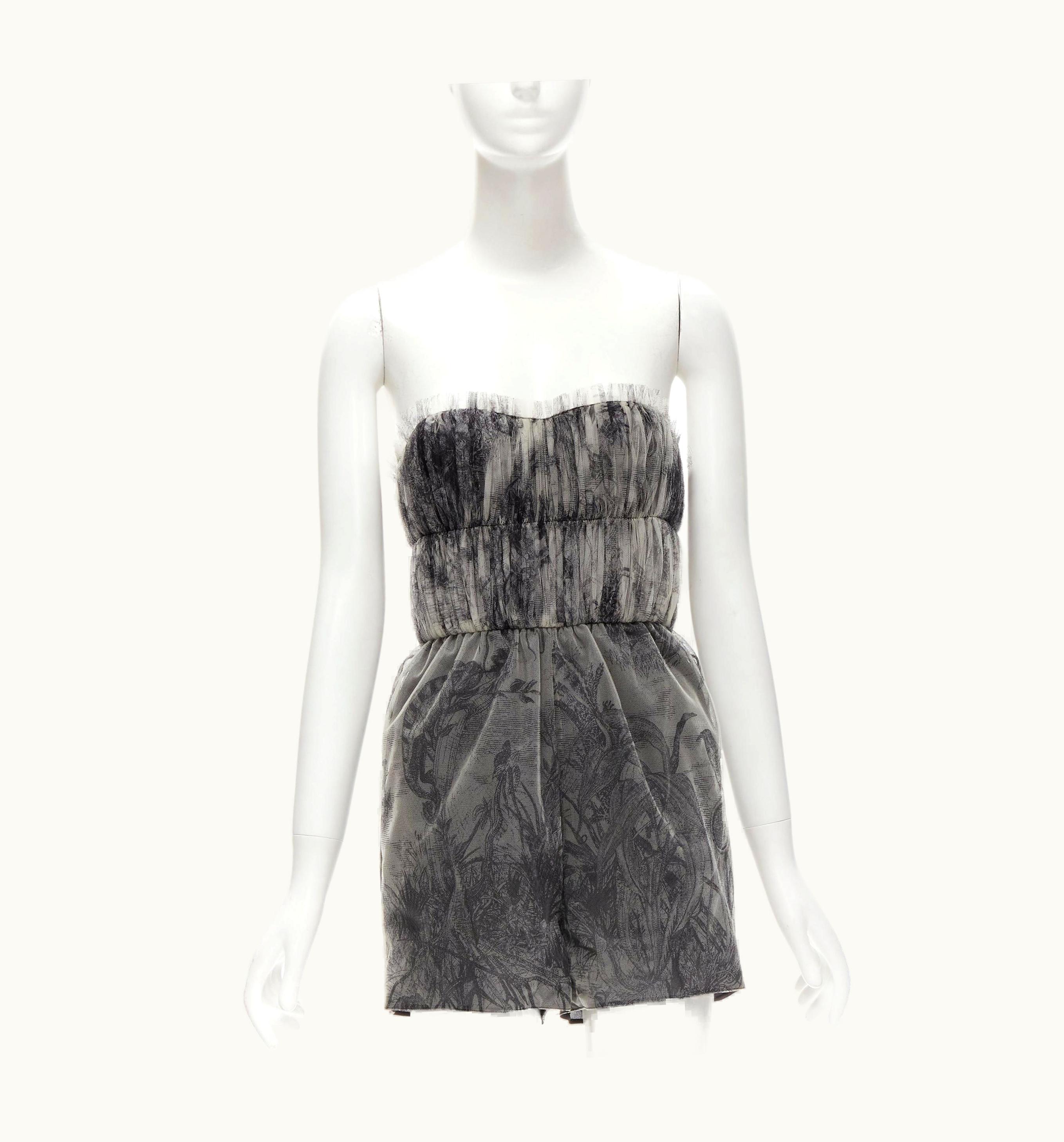 Dior Christian Dior Fantaisie Dioriviera Tulle Gathered Pleated Romper