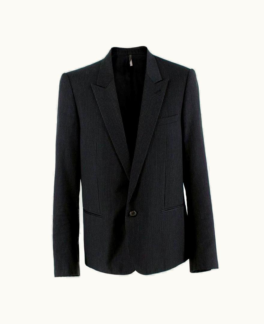 Dior Dior Black Single Breasted Pin-striped Blazer - Us