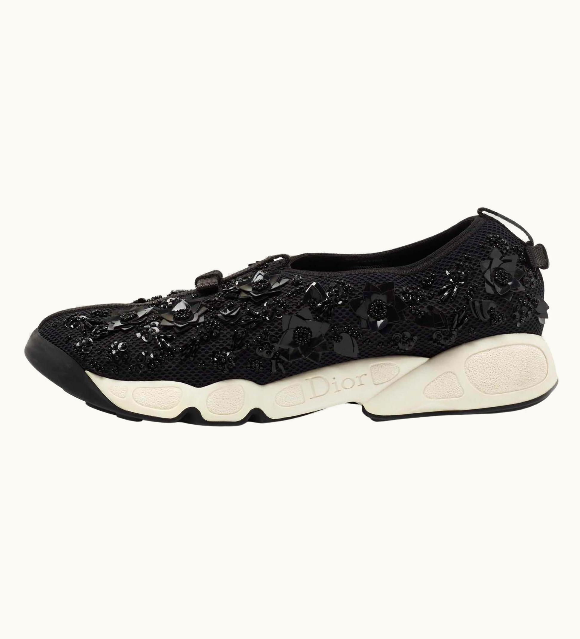 Dior Dior Black Mesh Fusion Low Top Sneakers