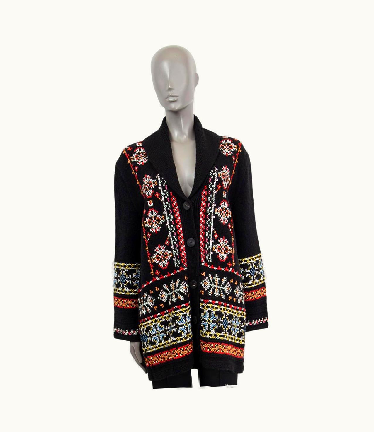 Dior Christian Dior Black Wool 2019 Needle Point Cardigan Sweater