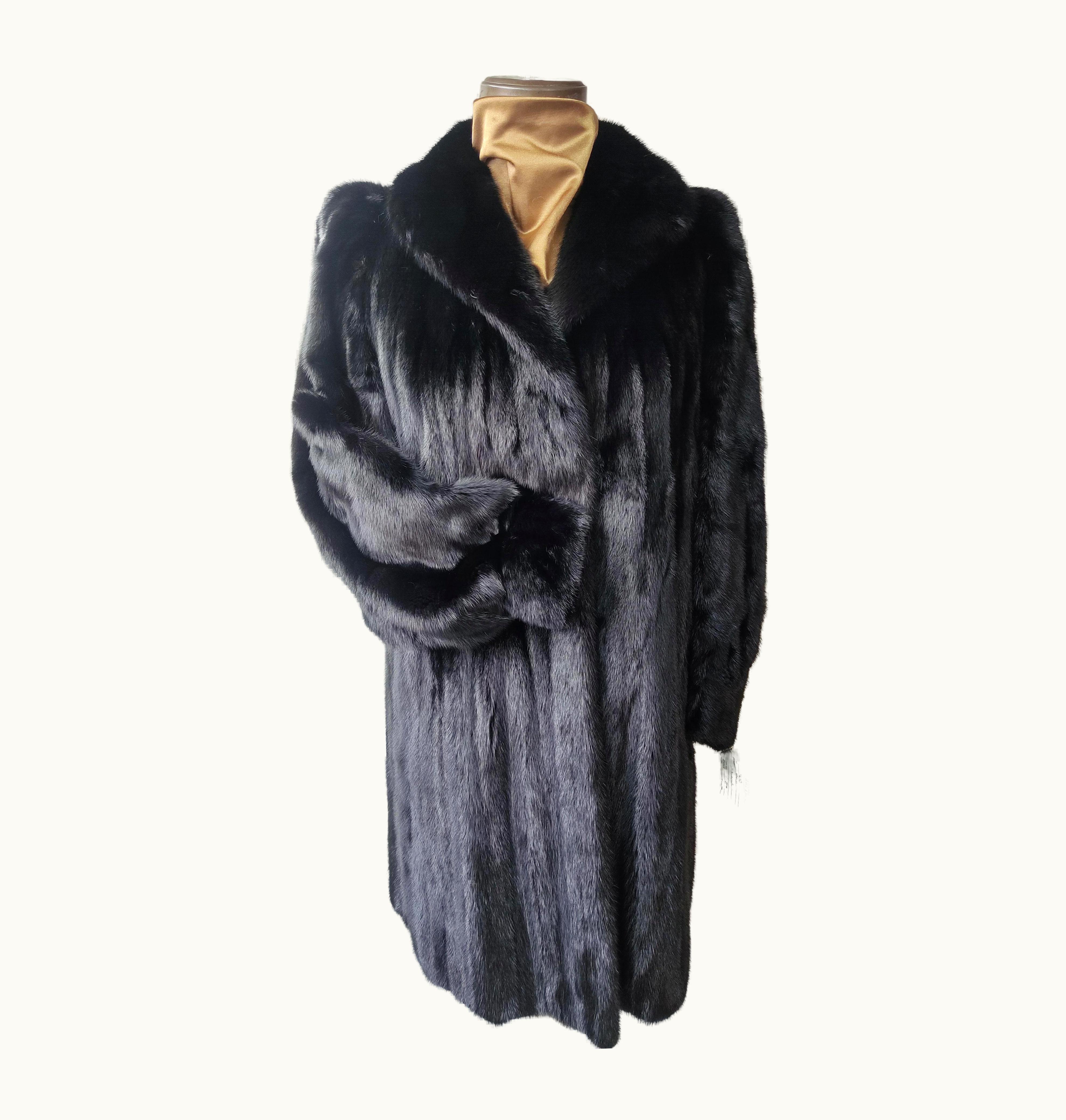 Dior Brand Christian Dior Black Mink Fur Swing Coat (-m) UZ0571279